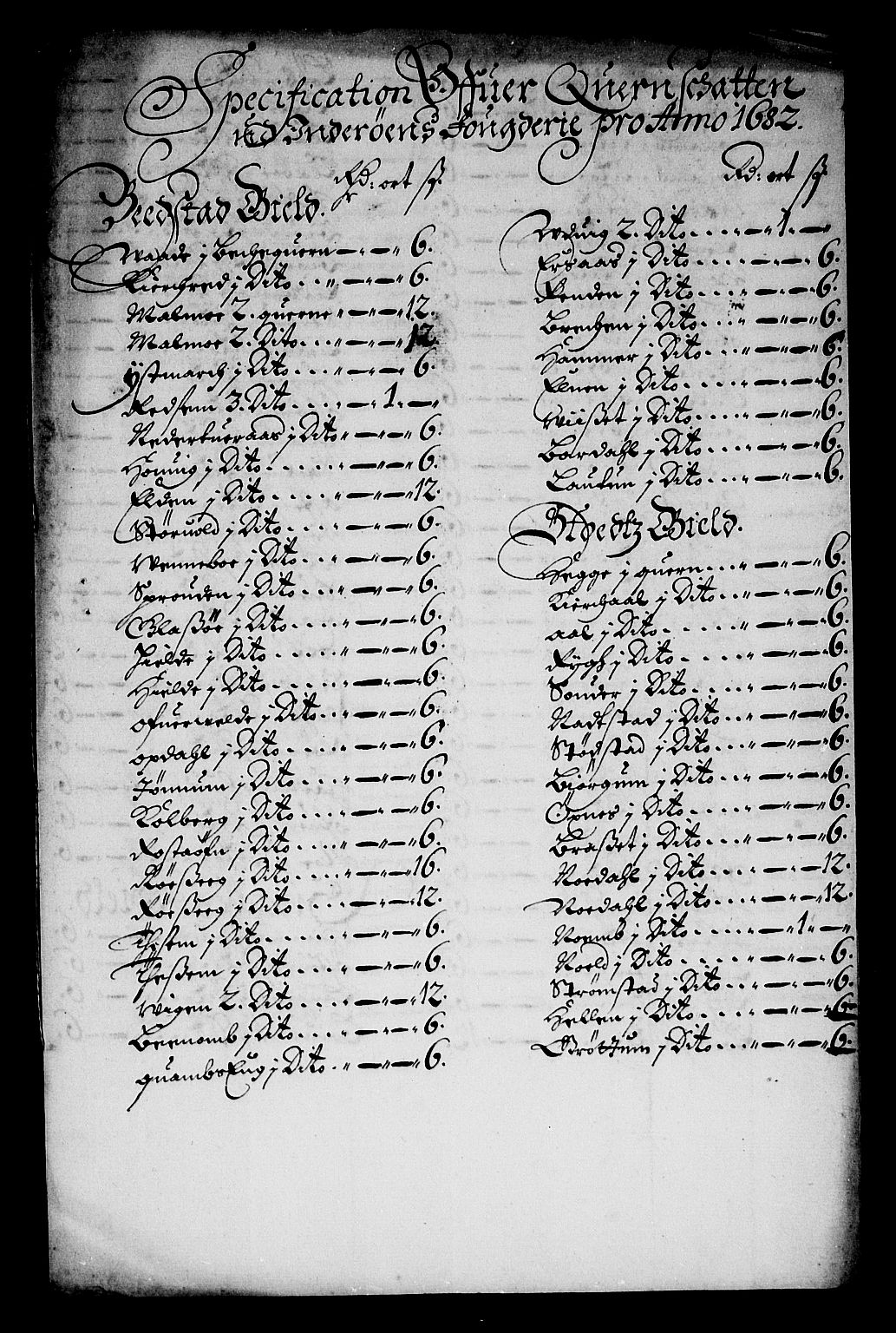 Rentekammeret inntil 1814, Reviderte regnskaper, Stiftamtstueregnskaper, Trondheim stiftamt og Nordland amt, AV/RA-EA-6044/R/Rg/L0067: Trondheim stiftamt og Nordland amt, 1682