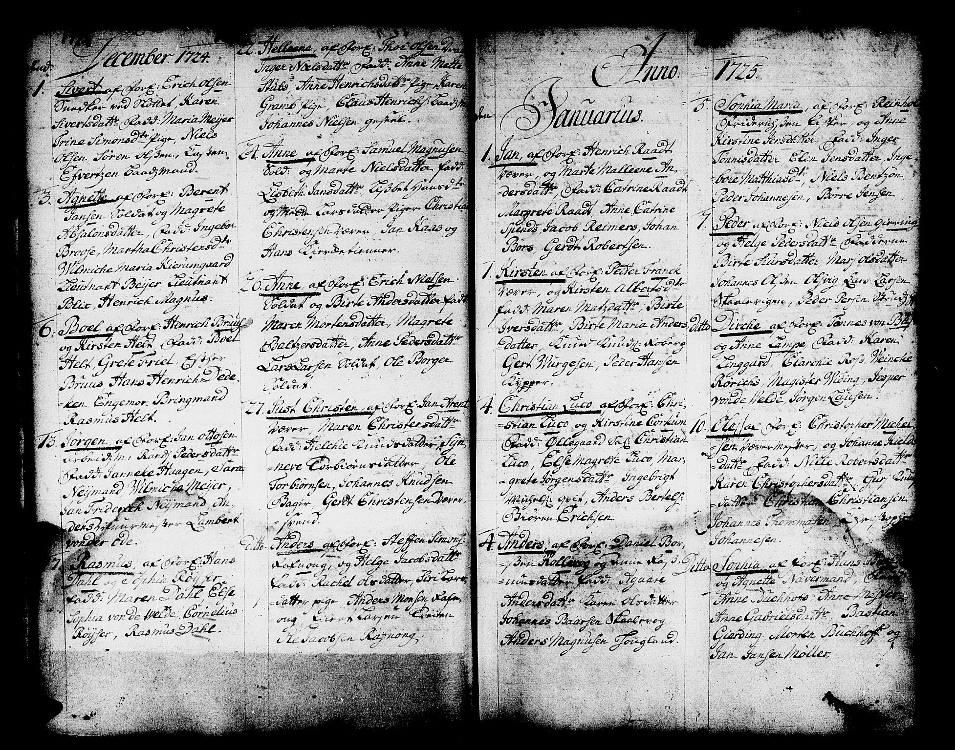 Domkirken sokneprestembete, AV/SAB-A-74801/H/Haa/L0001: Parish register (official) no. A 1, 1719-1732, p. 106-107