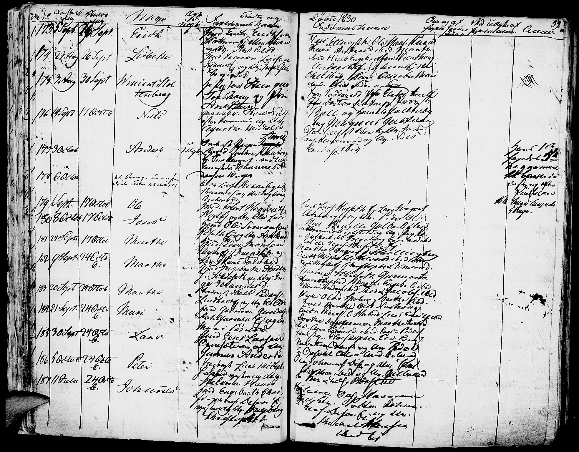 Vang prestekontor, Hedmark, SAH/PREST-008/H/Ha/Haa/L0009: Parish register (official) no. 9, 1826-1841, p. 59