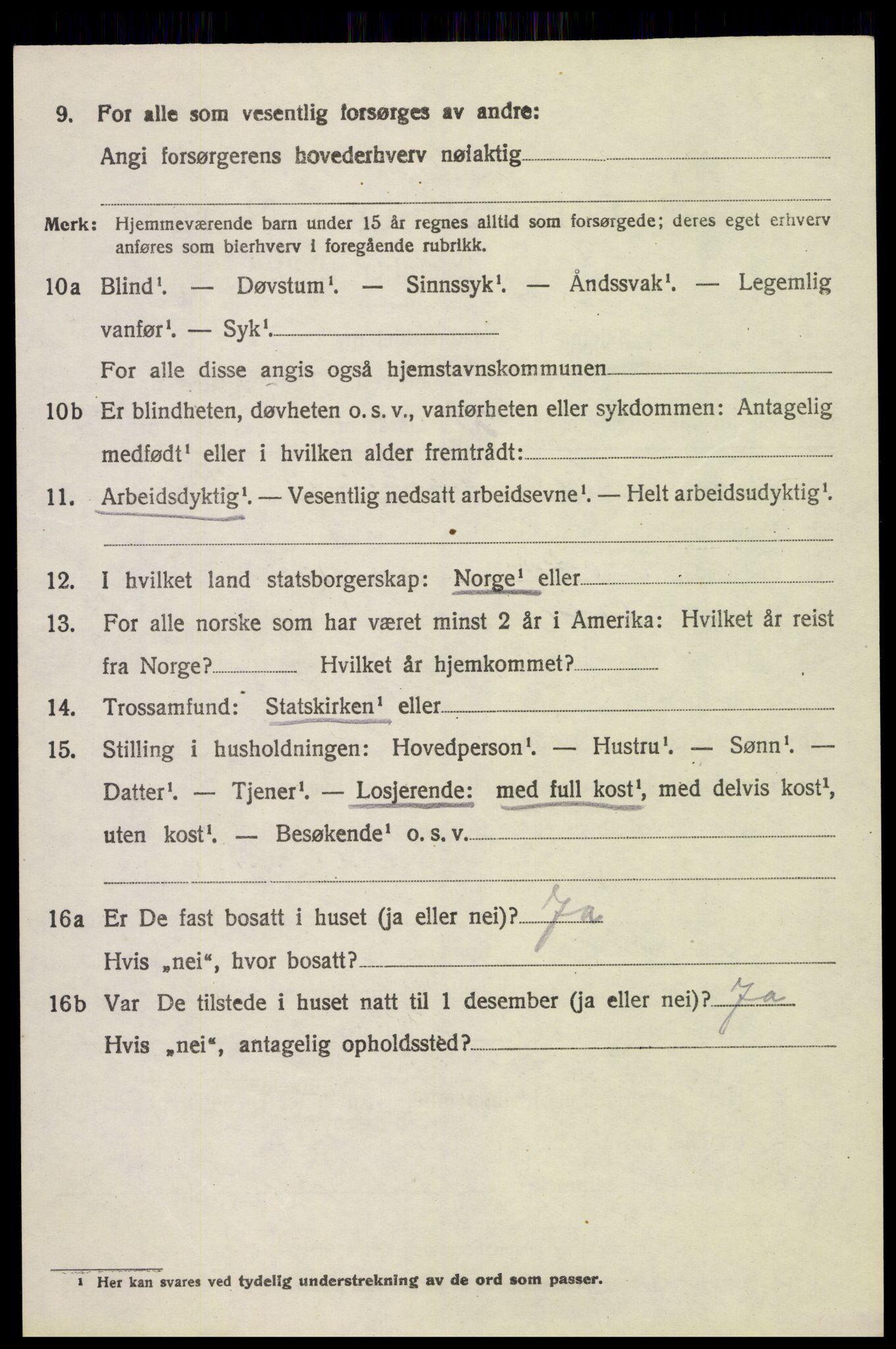 SAH, 1920 census for Stange, 1920, p. 4012