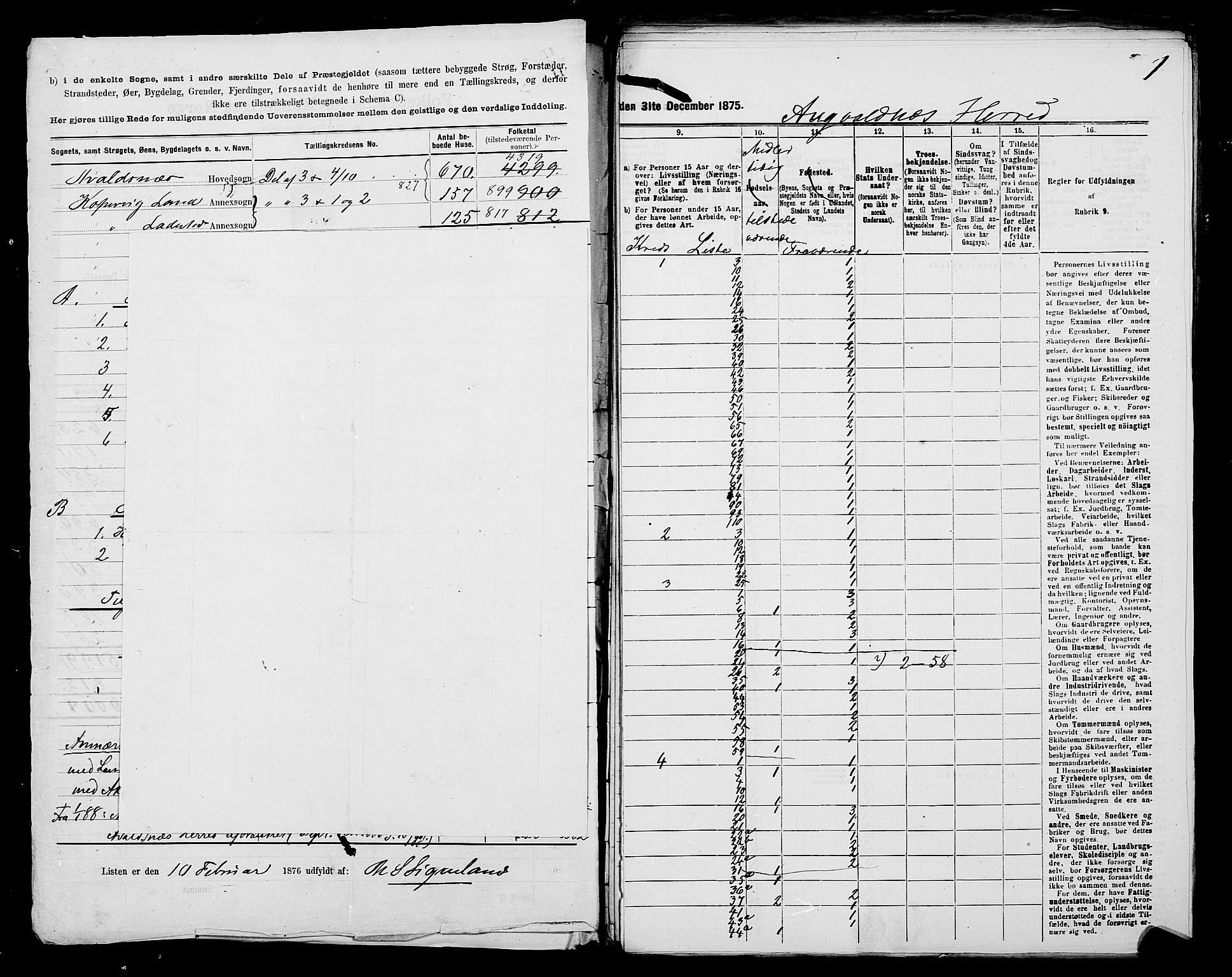 SAST, 1875 census for 1147L Avaldsnes/Avaldsnes og Kopervik, 1875, p. 4