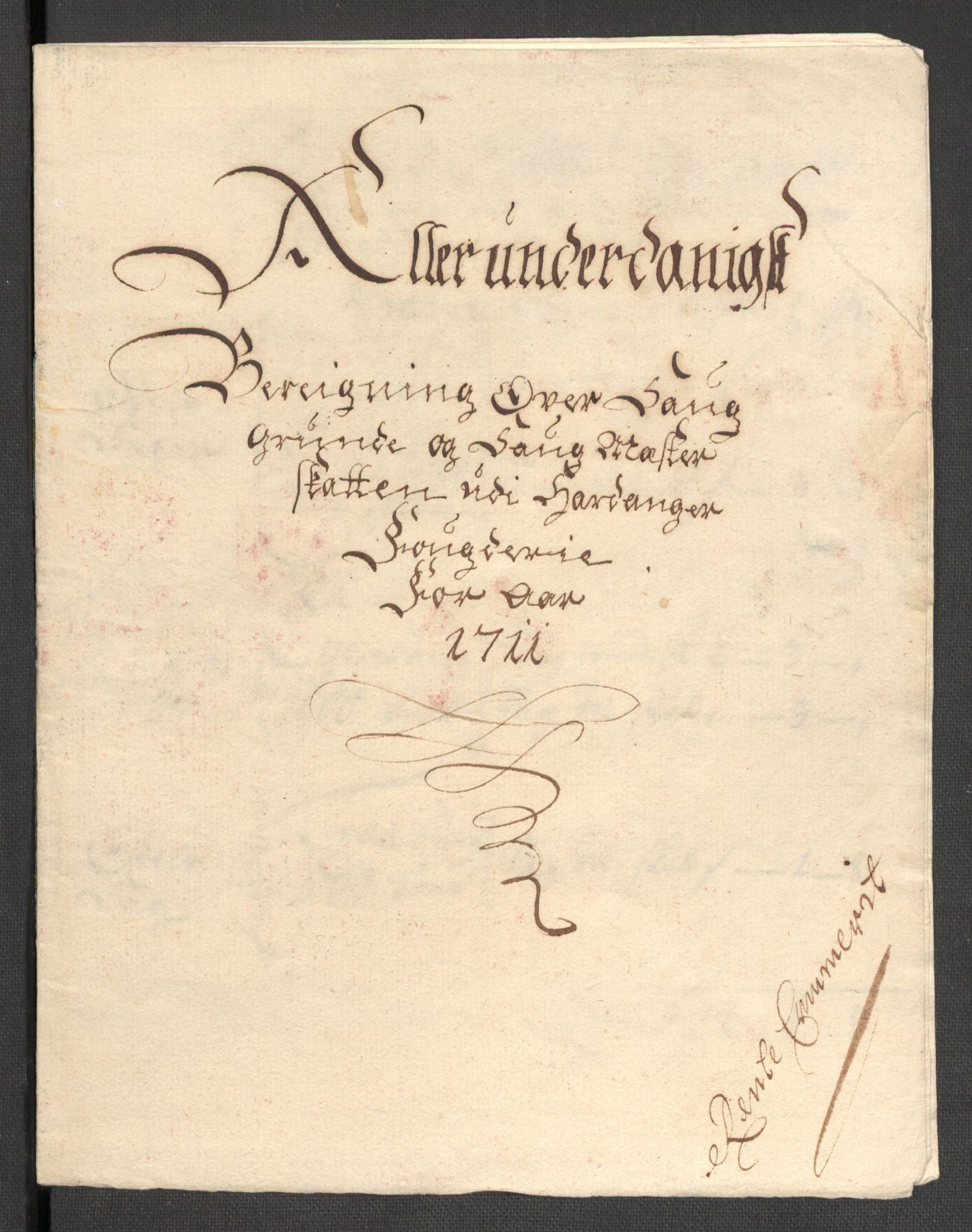 Rentekammeret inntil 1814, Reviderte regnskaper, Fogderegnskap, RA/EA-4092/R48/L2987: Fogderegnskap Sunnhordland og Hardanger, 1711, p. 300