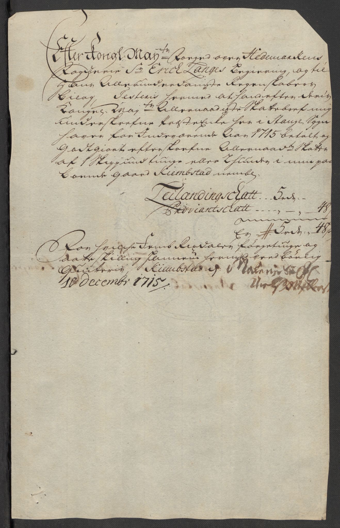 Rentekammeret inntil 1814, Reviderte regnskaper, Fogderegnskap, AV/RA-EA-4092/R16/L1053: Fogderegnskap Hedmark, 1715, p. 377