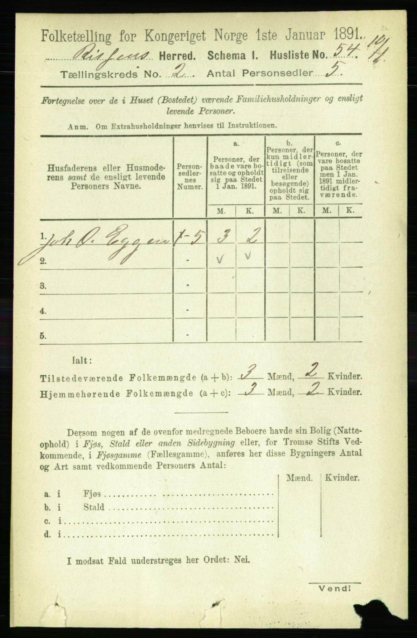 RA, 1891 census for 1624 Rissa, 1891, p. 1118