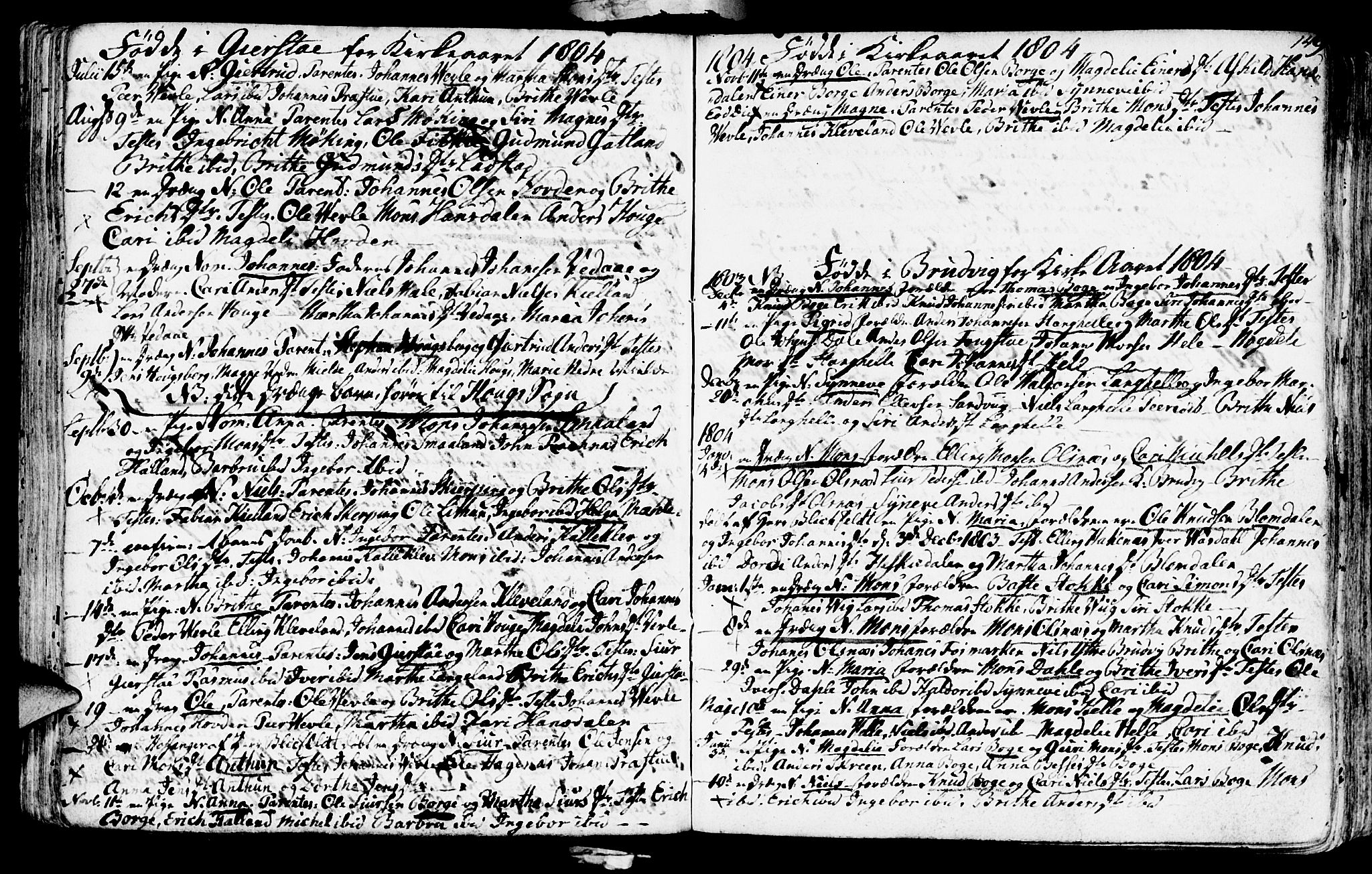 Haus sokneprestembete, AV/SAB-A-75601/H/Haa: Parish register (official) no. A 11, 1796-1816, p. 149