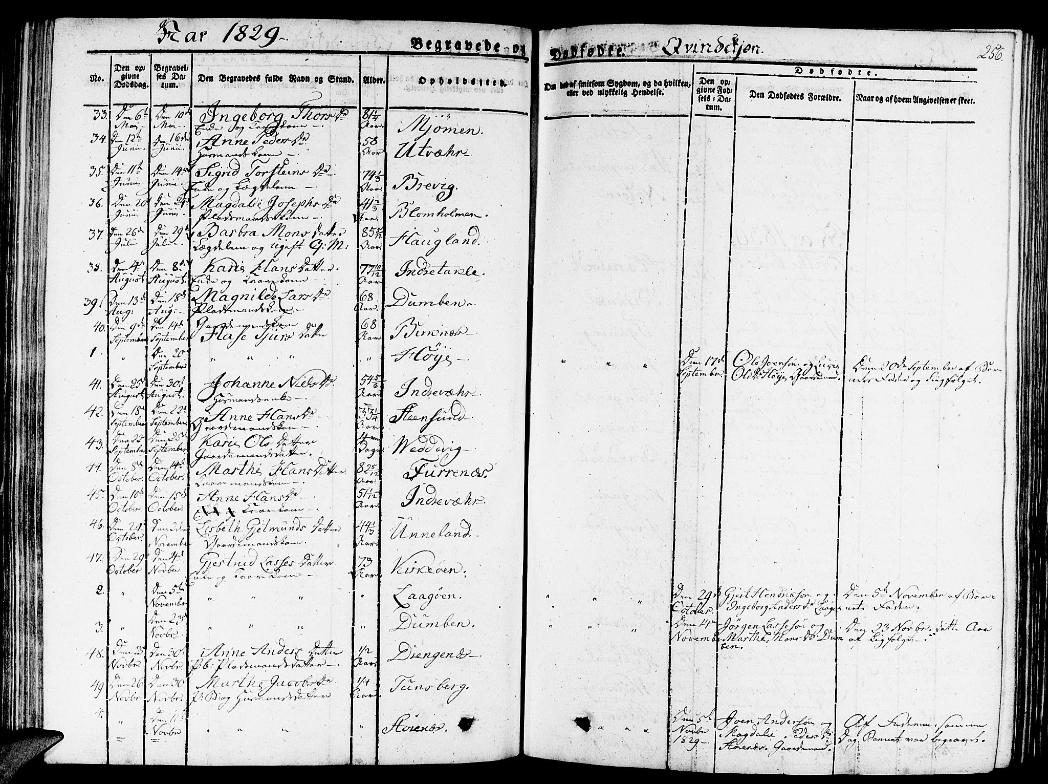 Gulen sokneprestembete, AV/SAB-A-80201/H/Haa/Haaa/L0019: Parish register (official) no. A 19, 1826-1836, p. 256