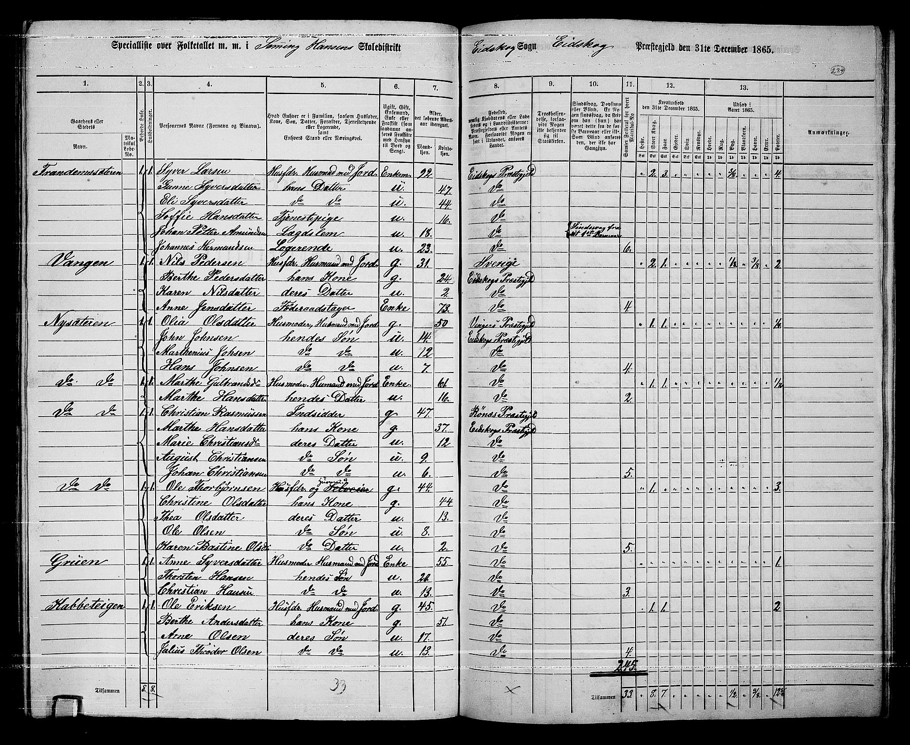 RA, 1865 census for Eidskog, 1865, p. 210