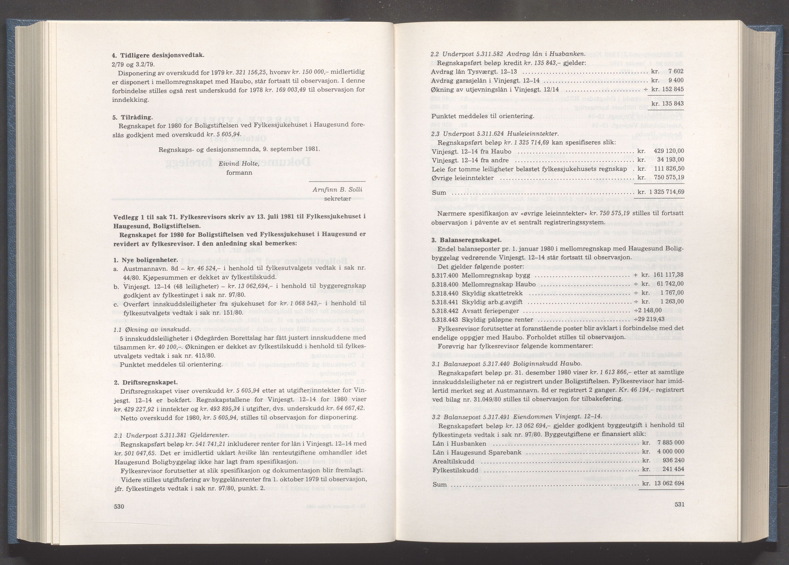 Rogaland fylkeskommune - Fylkesrådmannen , IKAR/A-900/A/Aa/Aaa/L0101: Møtebok , 1981, p. 530-531