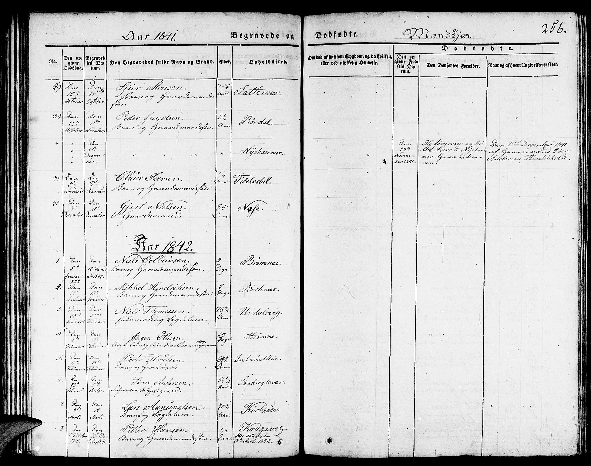 Gulen sokneprestembete, SAB/A-80201/H/Haa/Haaa/L0020: Parish register (official) no. A 20, 1837-1847, p. 256