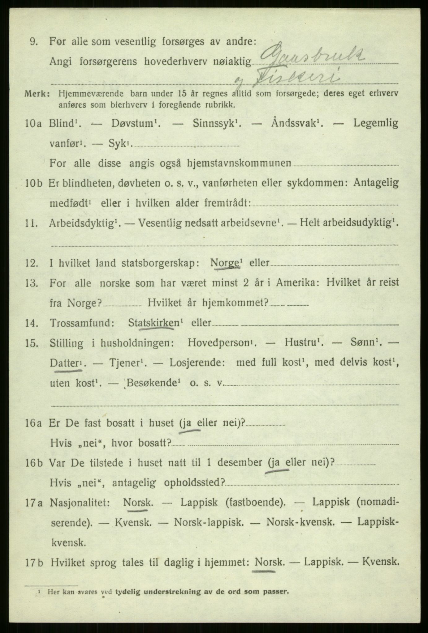 SATØ, 1920 census for Sørreisa, 1920, p. 1801