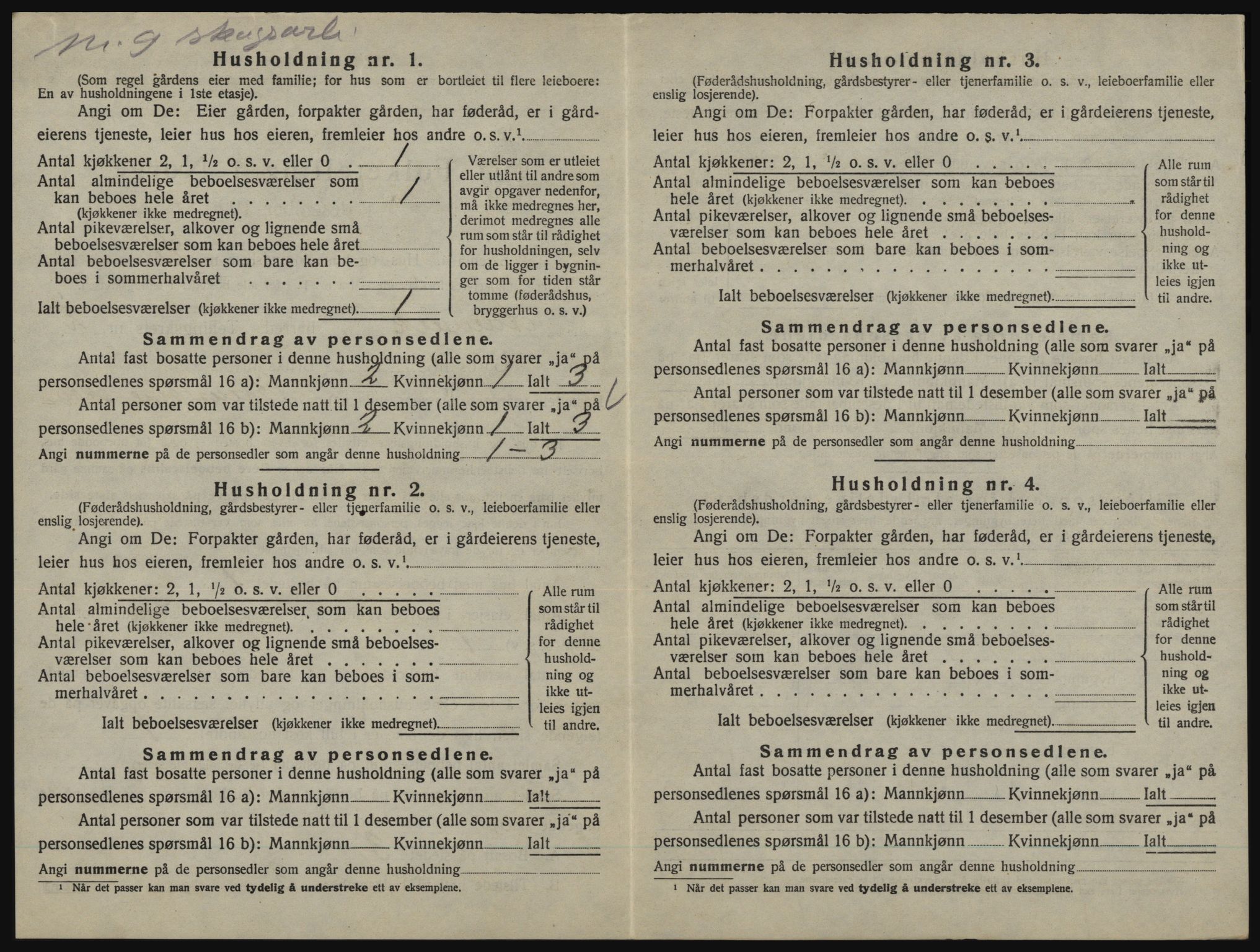 SAO, 1920 census for Aremark, 1920, p. 274