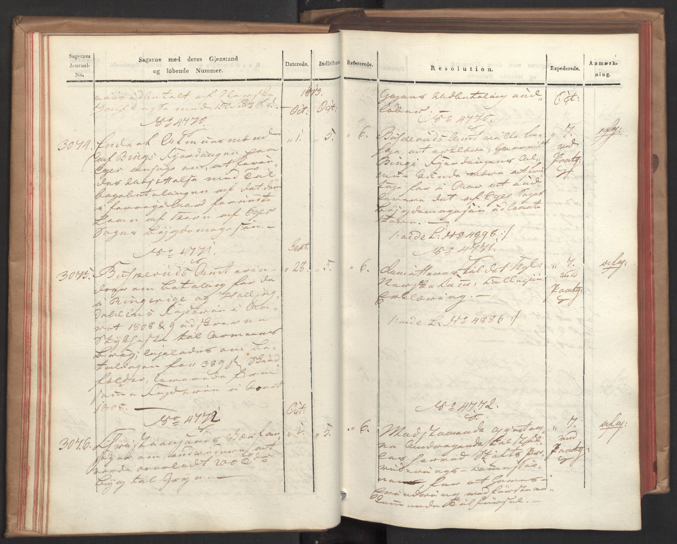 Stattholderembetet 1810-1814, 2. kontor (Kontor B), AV/RA-EA-5432/Ab/L0008: Referatprotokoll,  j.nr. 3043-3538,  l.nr. 4732-5314, 1813, p. 25
