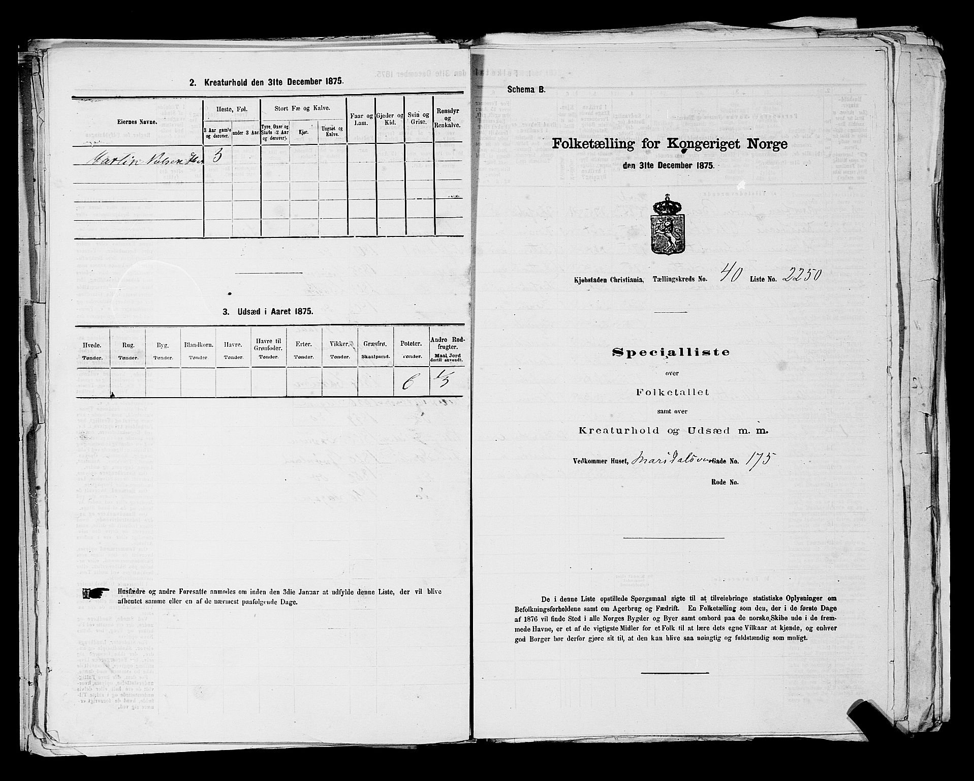 RA, 1875 census for 0301 Kristiania, 1875, p. 6386