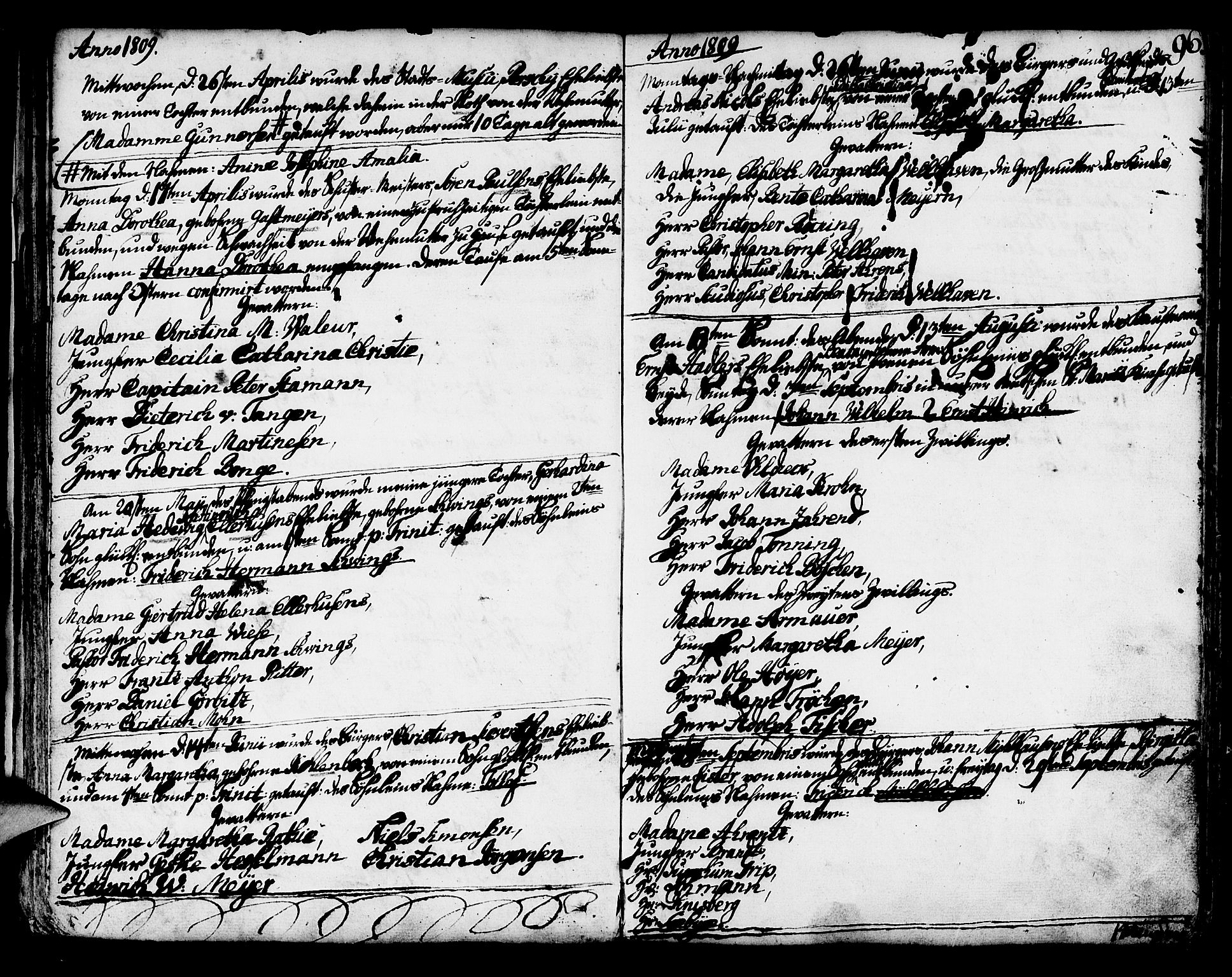 Mariakirken Sokneprestembete, SAB/A-76901/H/Haa/L0003: Parish register (official) no. A 3, 1786-1815, p. 96