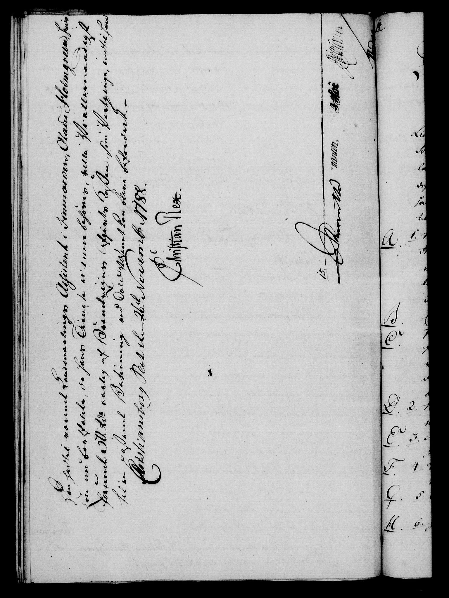 Rentekammeret, Kammerkanselliet, RA/EA-3111/G/Gf/Gfa/L0070: Norsk relasjons- og resolusjonsprotokoll (merket RK 52.70), 1788, p. 615