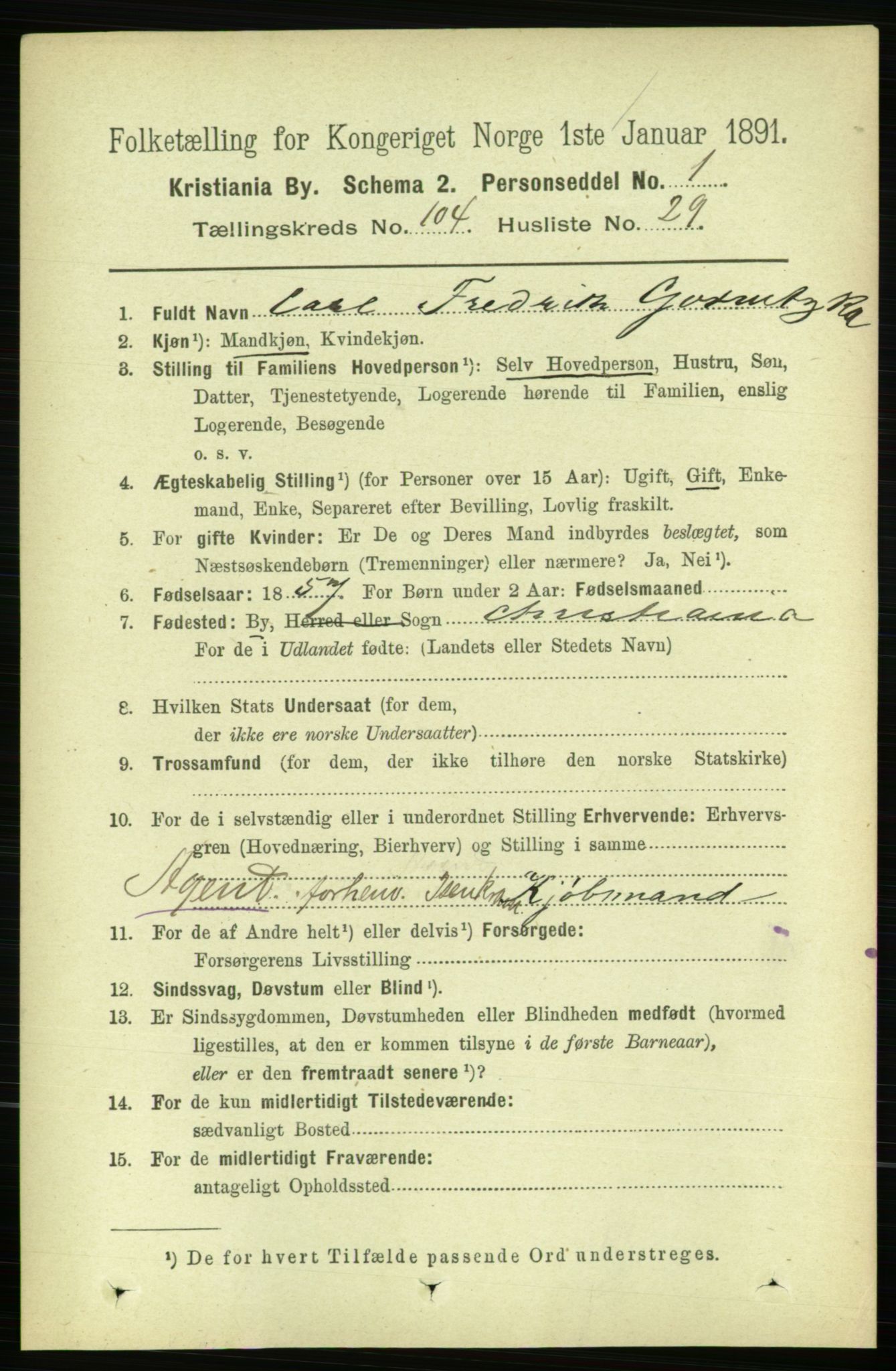 RA, 1891 census for 0301 Kristiania, 1891, p. 52770