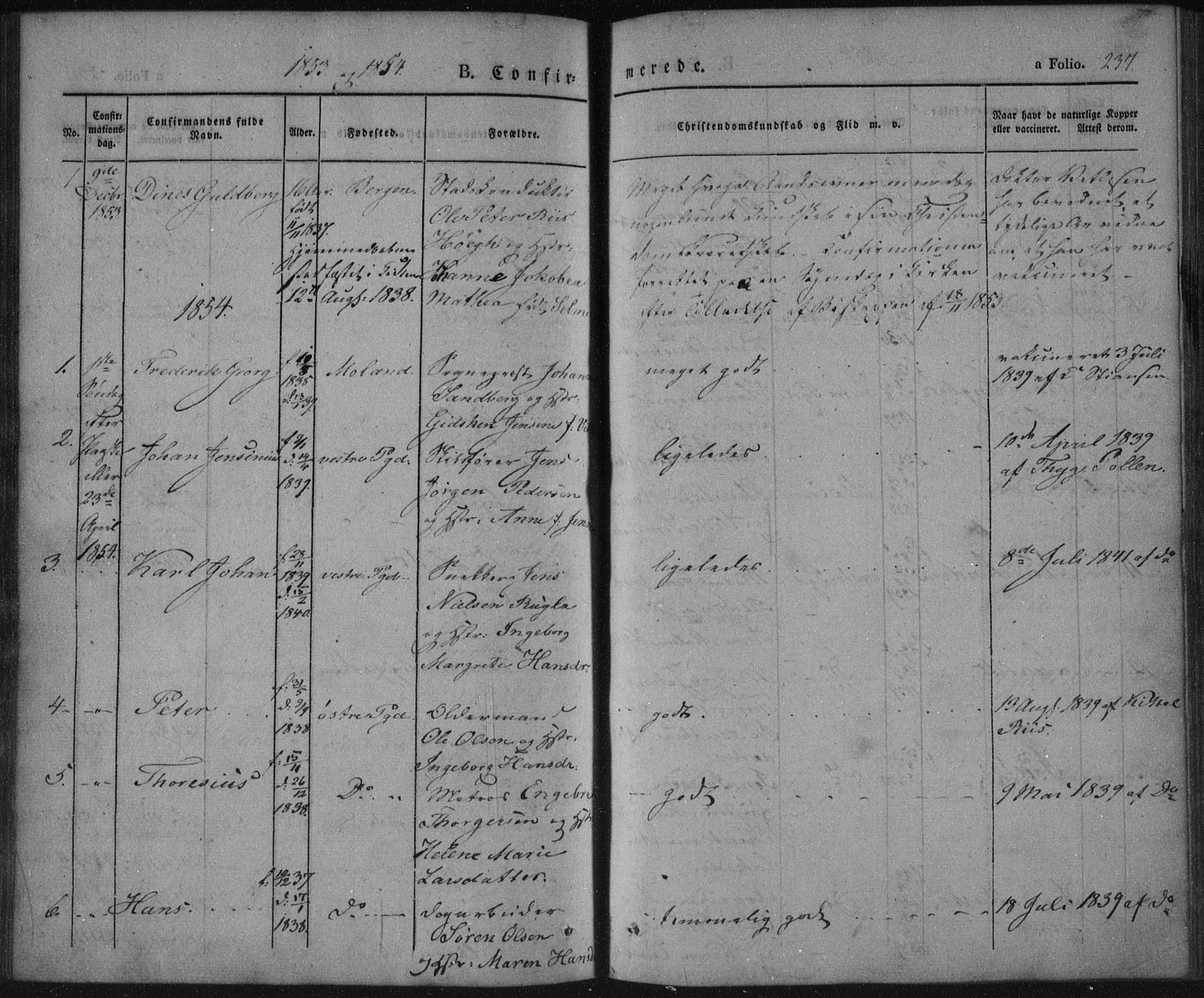 Porsgrunn kirkebøker , SAKO/A-104/F/Fa/L0006: Parish register (official) no. 6, 1841-1857, p. 237