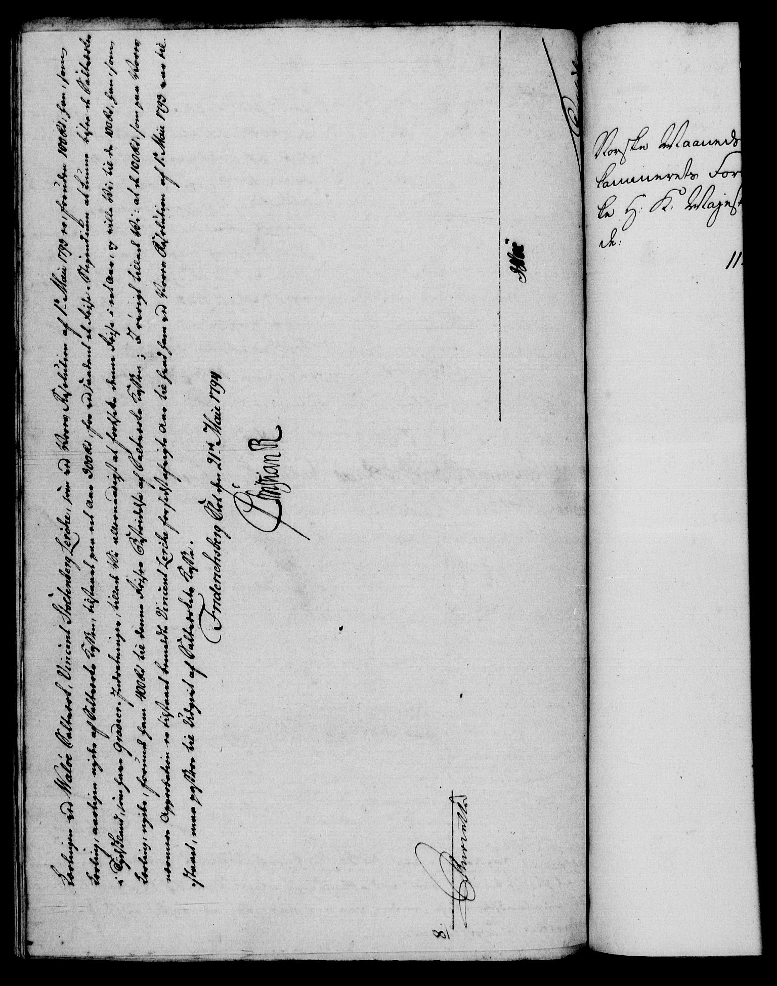Rentekammeret, Renteskriverkontorene, RA/EA-3115/M/Mf/Mfb/L0002: Relasjons- og resolusjonsprotokoll med register (merket RK 54.8), 1793-1795