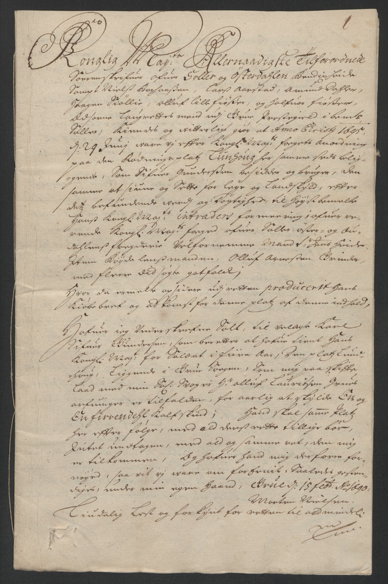 Rentekammeret inntil 1814, Reviderte regnskaper, Fogderegnskap, AV/RA-EA-4092/R13/L0834: Fogderegnskap Solør, Odal og Østerdal, 1696, p. 247