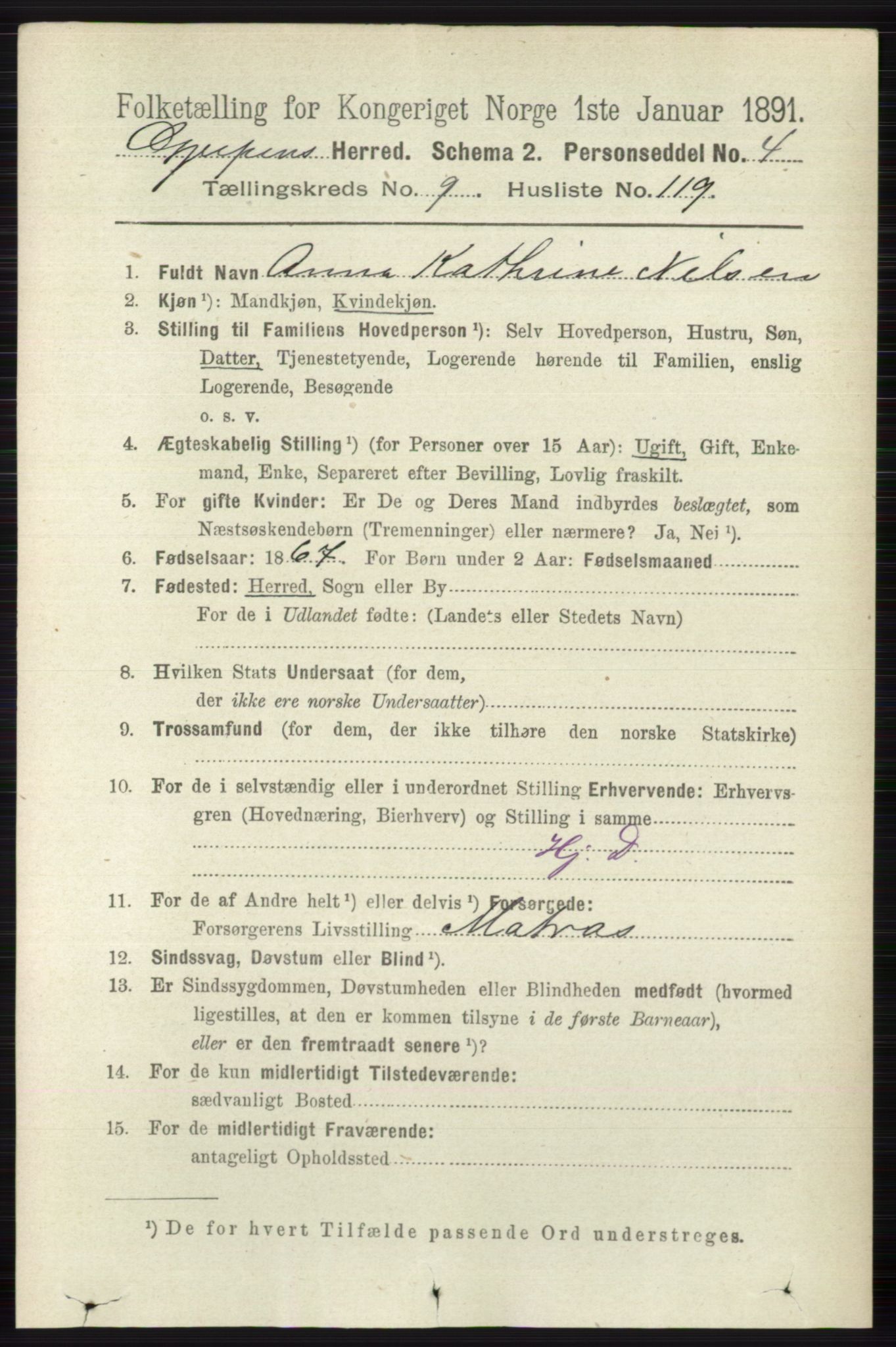 RA, 1891 census for 0812 Gjerpen, 1891, p. 5689