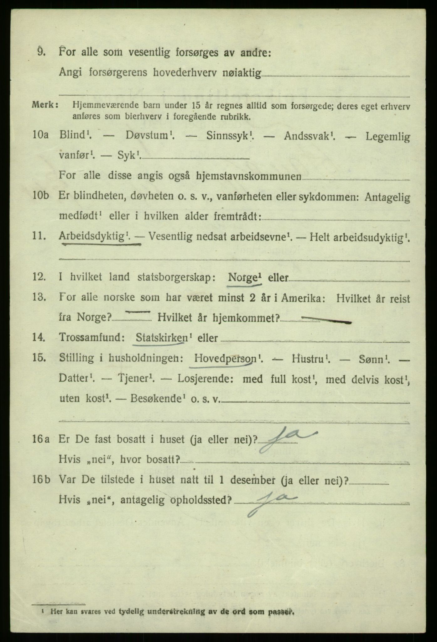 SAB, 1920 census for Fana, 1920, p. 12226
