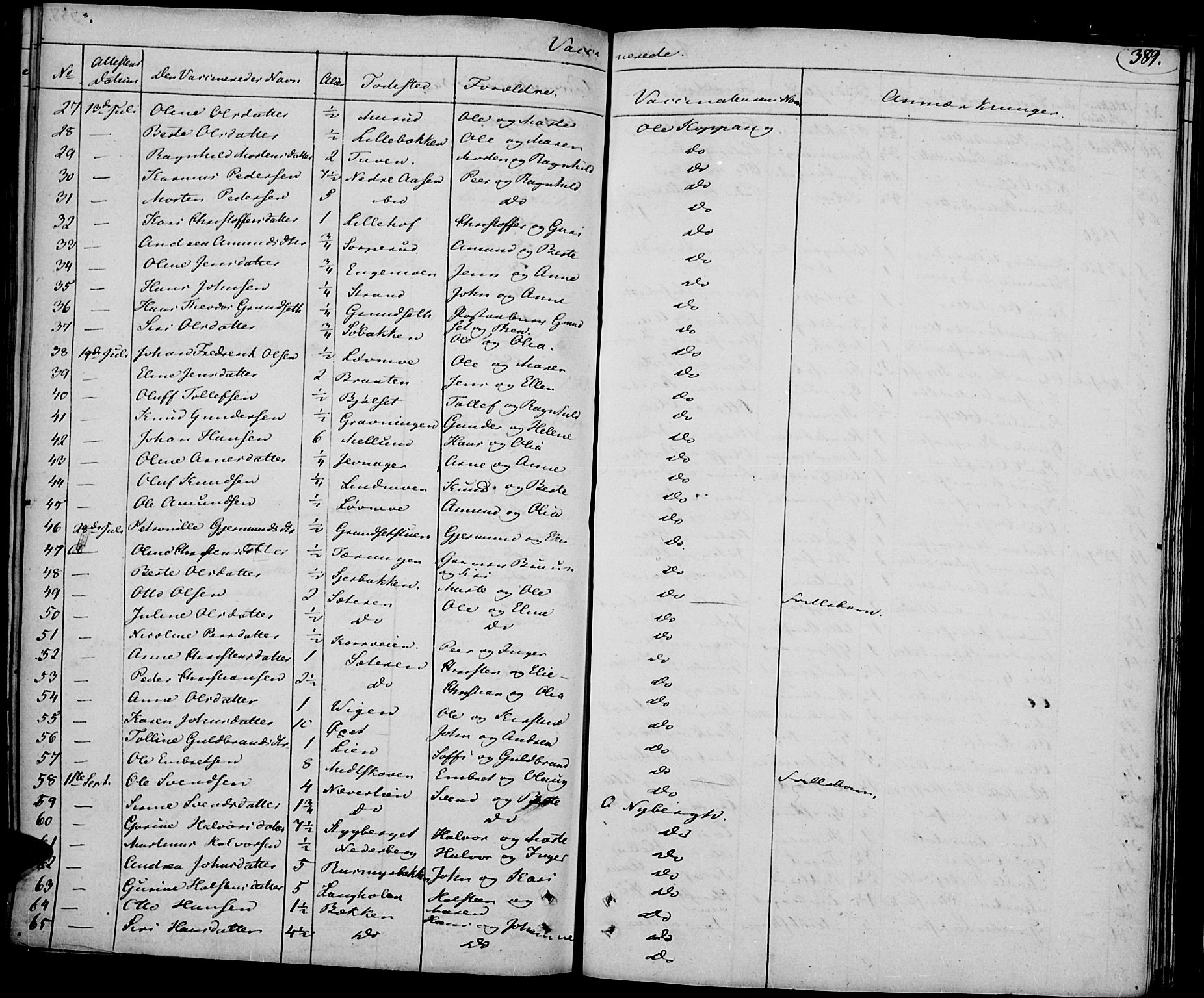 Elverum prestekontor, SAH/PREST-044/H/Ha/Haa/L0008: Parish register (official) no. 8, 1830-1842, p. 389