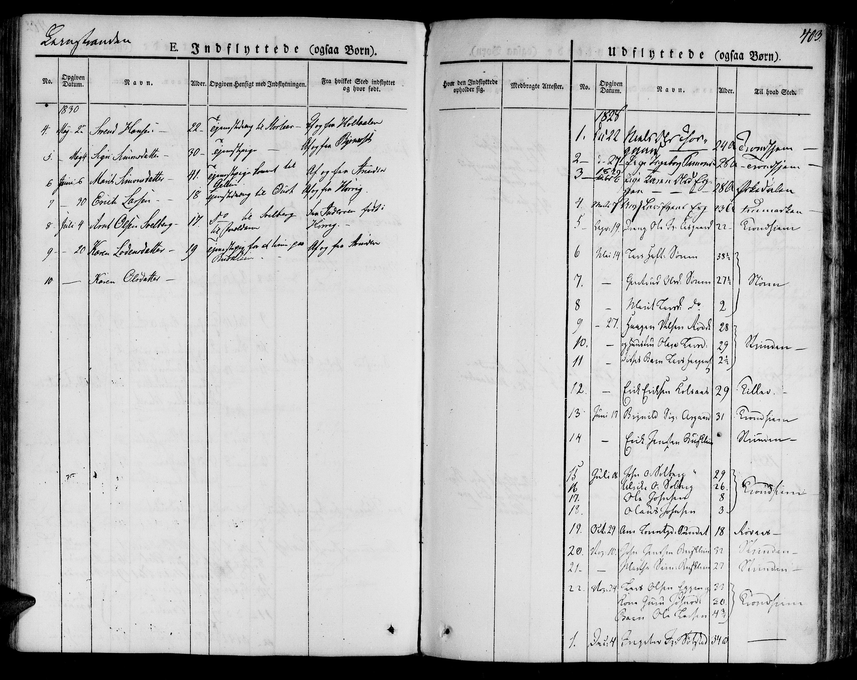 Ministerialprotokoller, klokkerbøker og fødselsregistre - Sør-Trøndelag, SAT/A-1456/691/L1071: Parish register (official) no. 691A05 /2, 1826-1841, p. 403