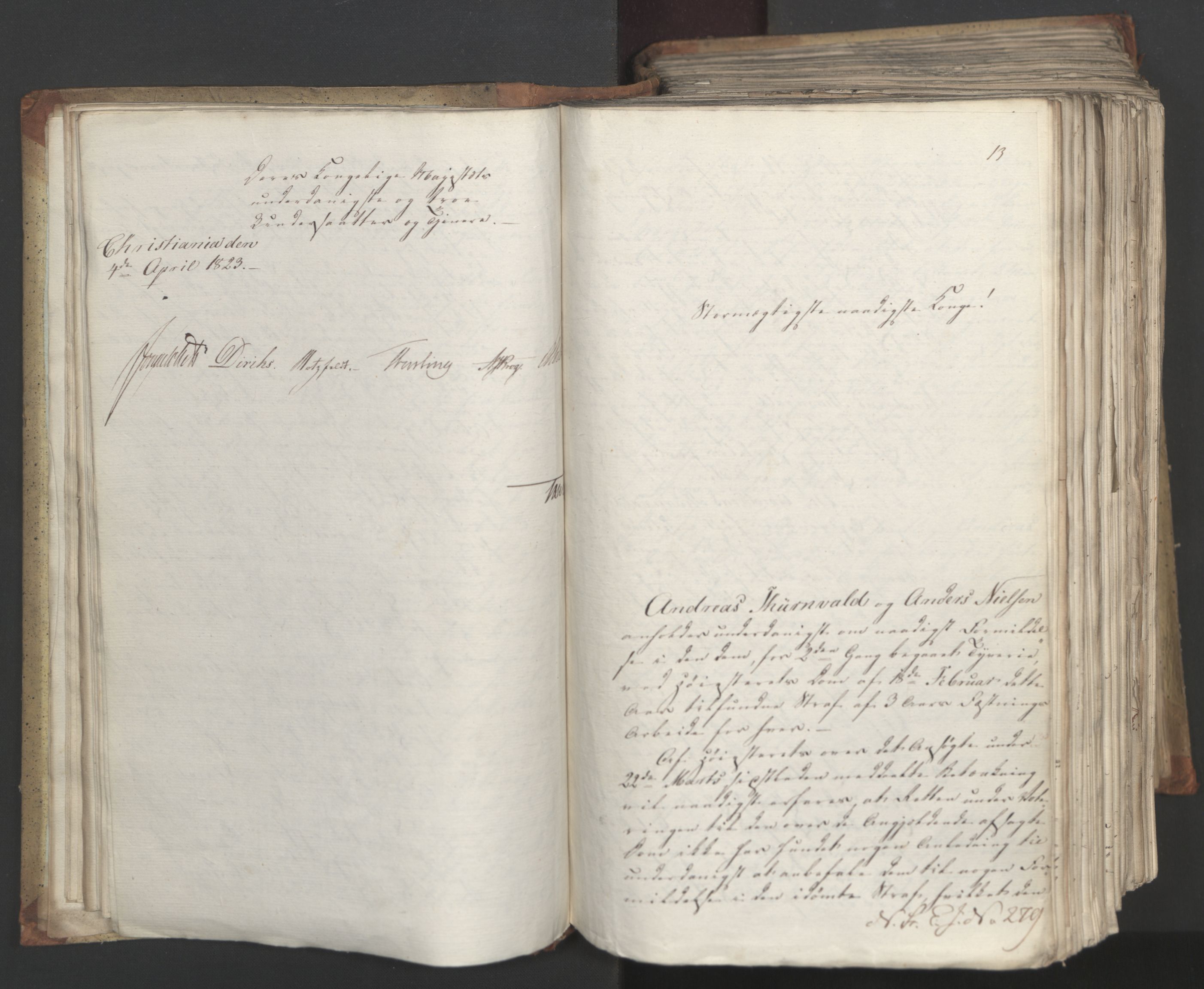 Statsrådsavdelingen i Stockholm, AV/RA-S-1003/D/Da/L0034: Regjeringsinnstillinger nr. 275-540, 1823, p. 39