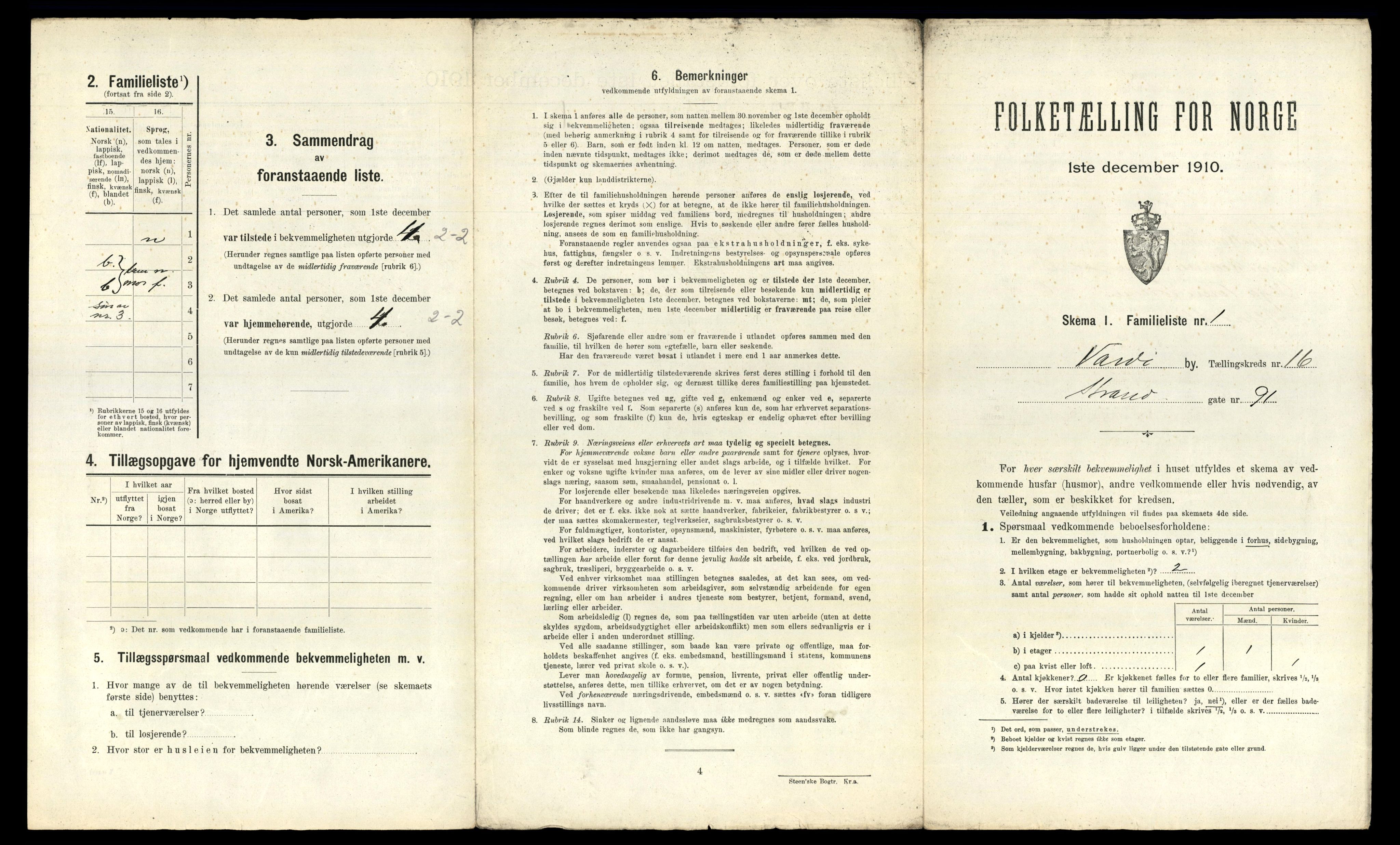 RA, 1910 census for Vardø, 1910, p. 2072