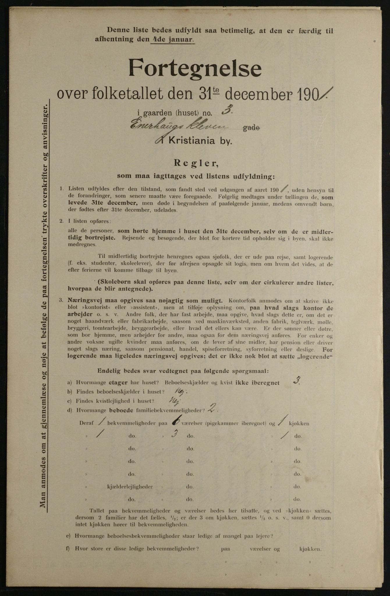 OBA, Municipal Census 1901 for Kristiania, 1901, p. 3502