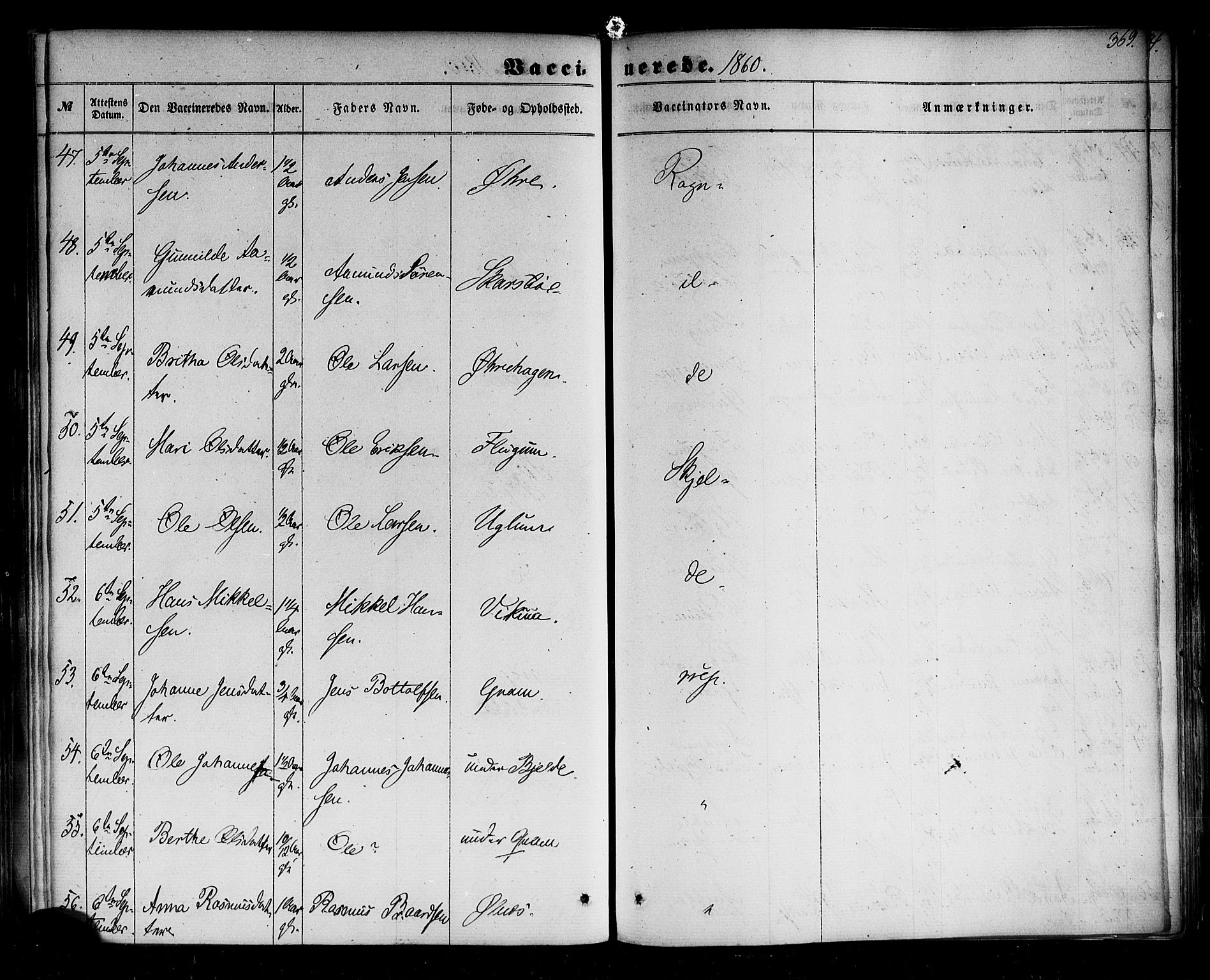 Sogndal sokneprestembete, AV/SAB-A-81301/H/Haa/Haaa/L0013: Parish register (official) no. A 13, 1859-1877, p. 369