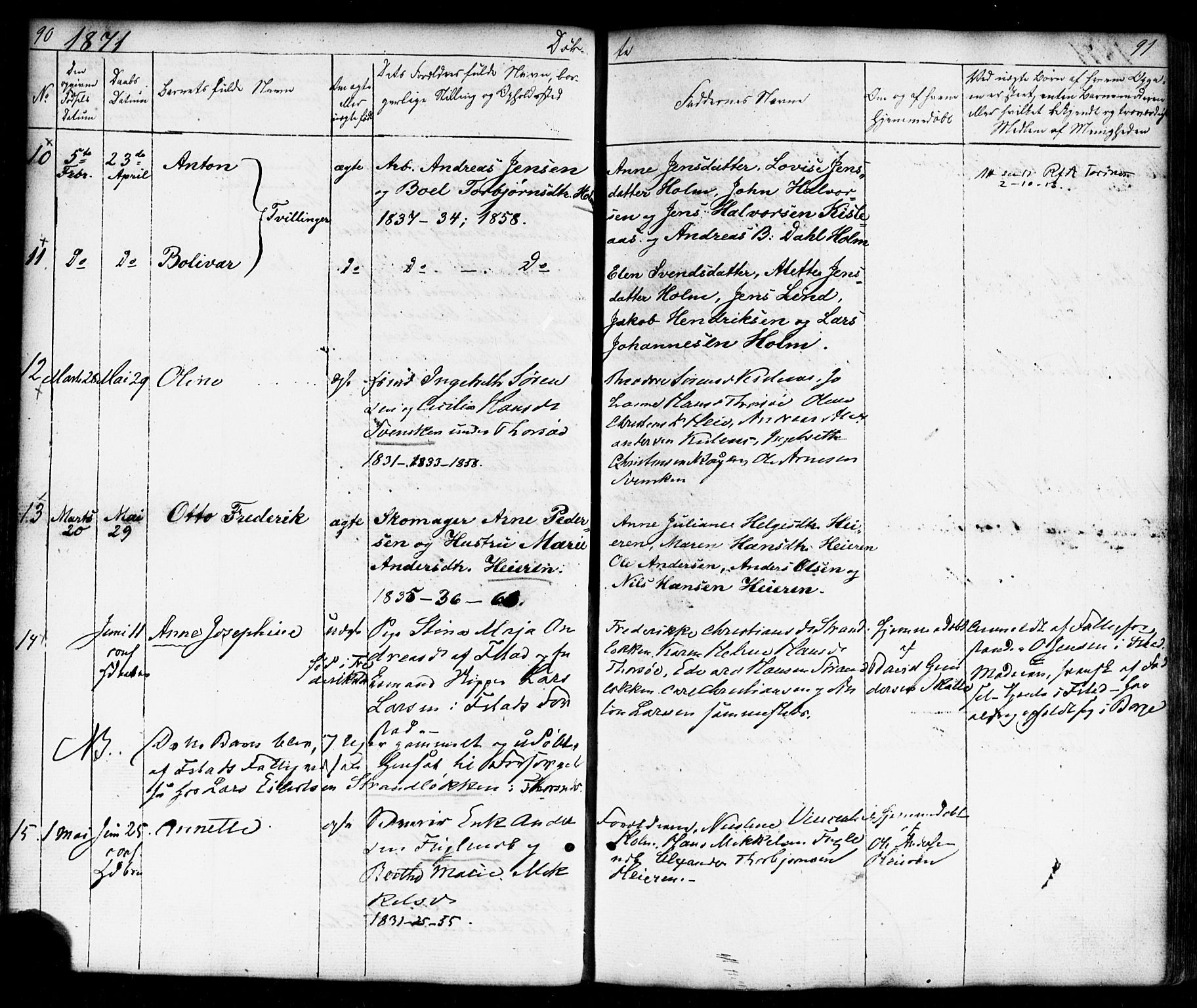 Borge prestekontor Kirkebøker, AV/SAO-A-10903/F/Fb/L0002: Parish register (official) no. II 2, 1853-1877, p. 90-91