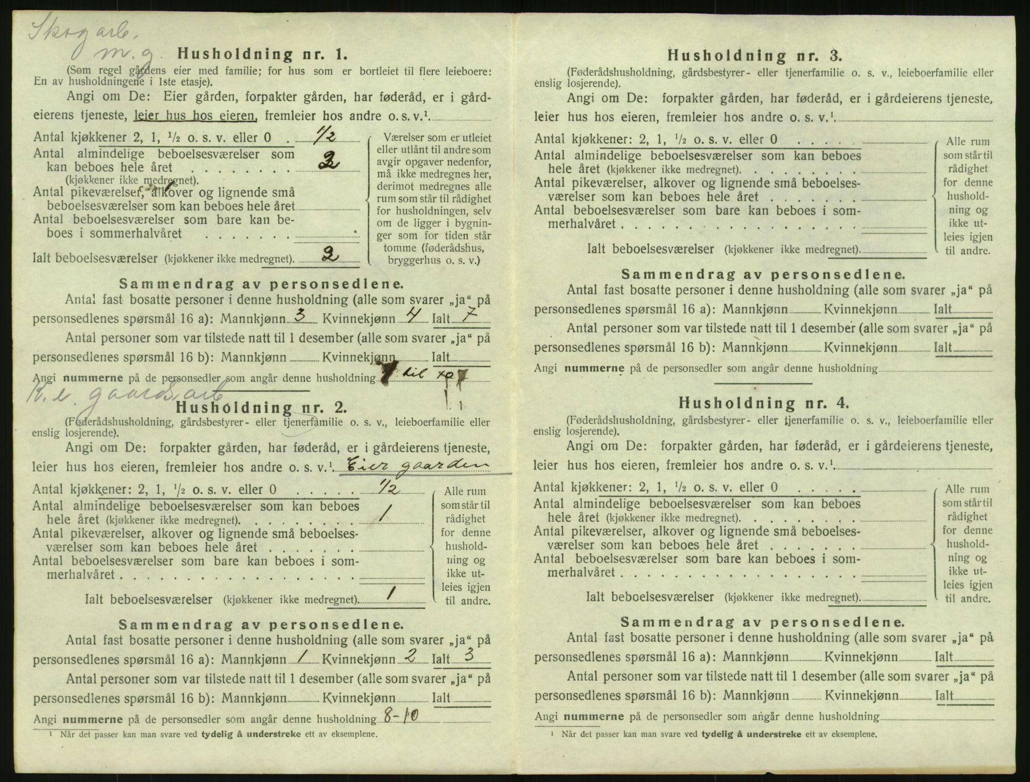 SAK, 1920 census for Herefoss, 1920, p. 31