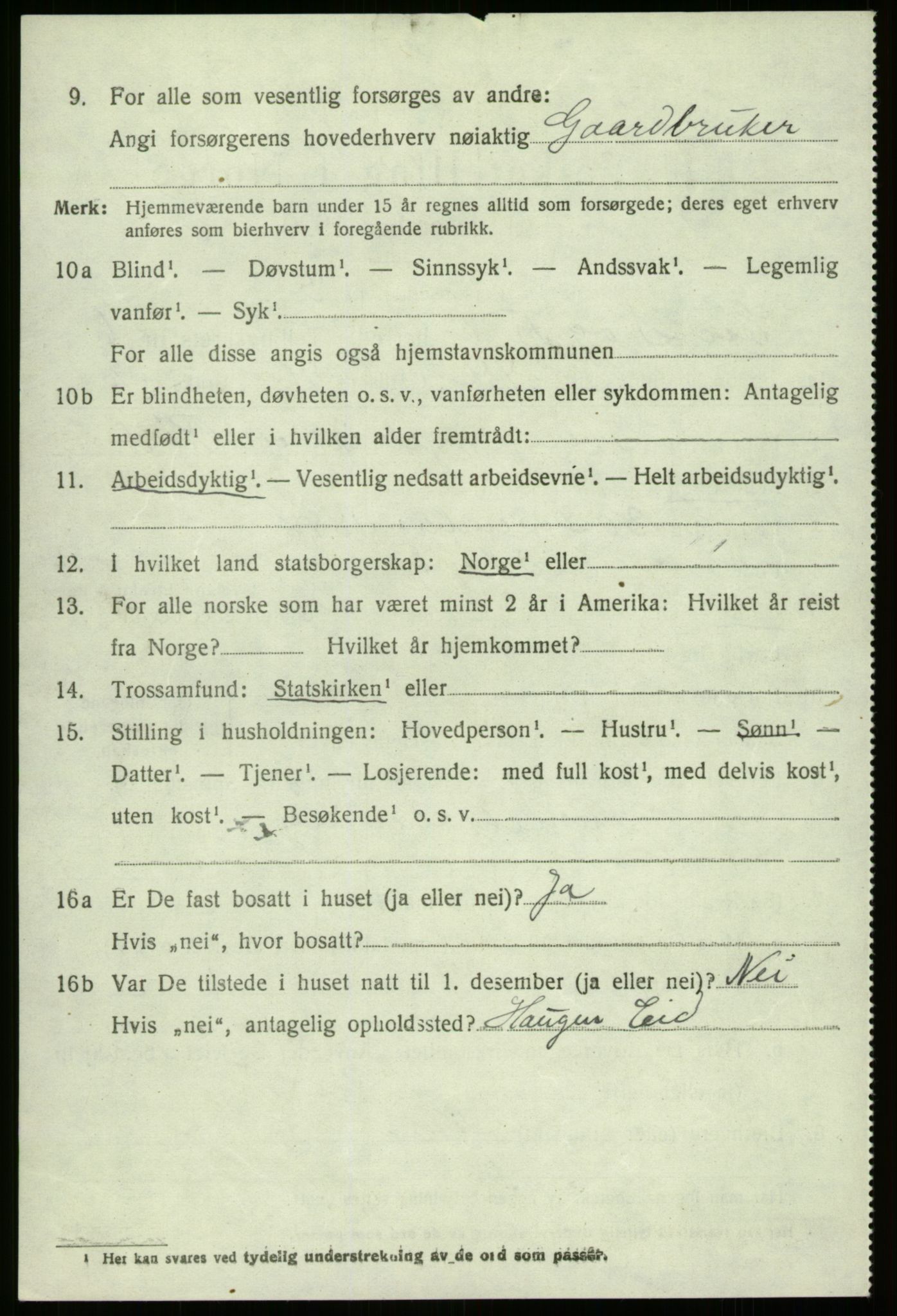 SAB, 1920 census for Eid, 1920, p. 3459