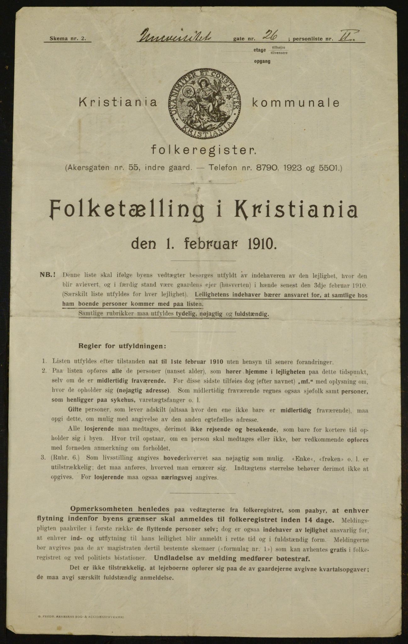 OBA, Municipal Census 1910 for Kristiania, 1910, p. 113943