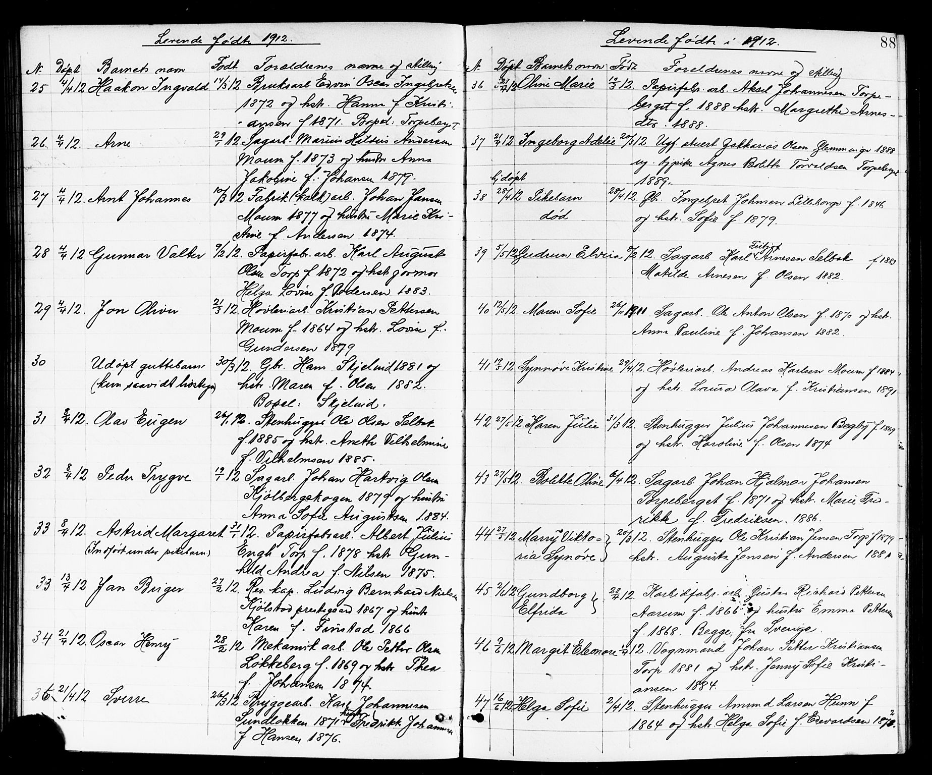 Borge prestekontor Kirkebøker, AV/SAO-A-10903/G/Ga/L0002: Parish register (copy) no. I 2, 1875-1923, p. 88