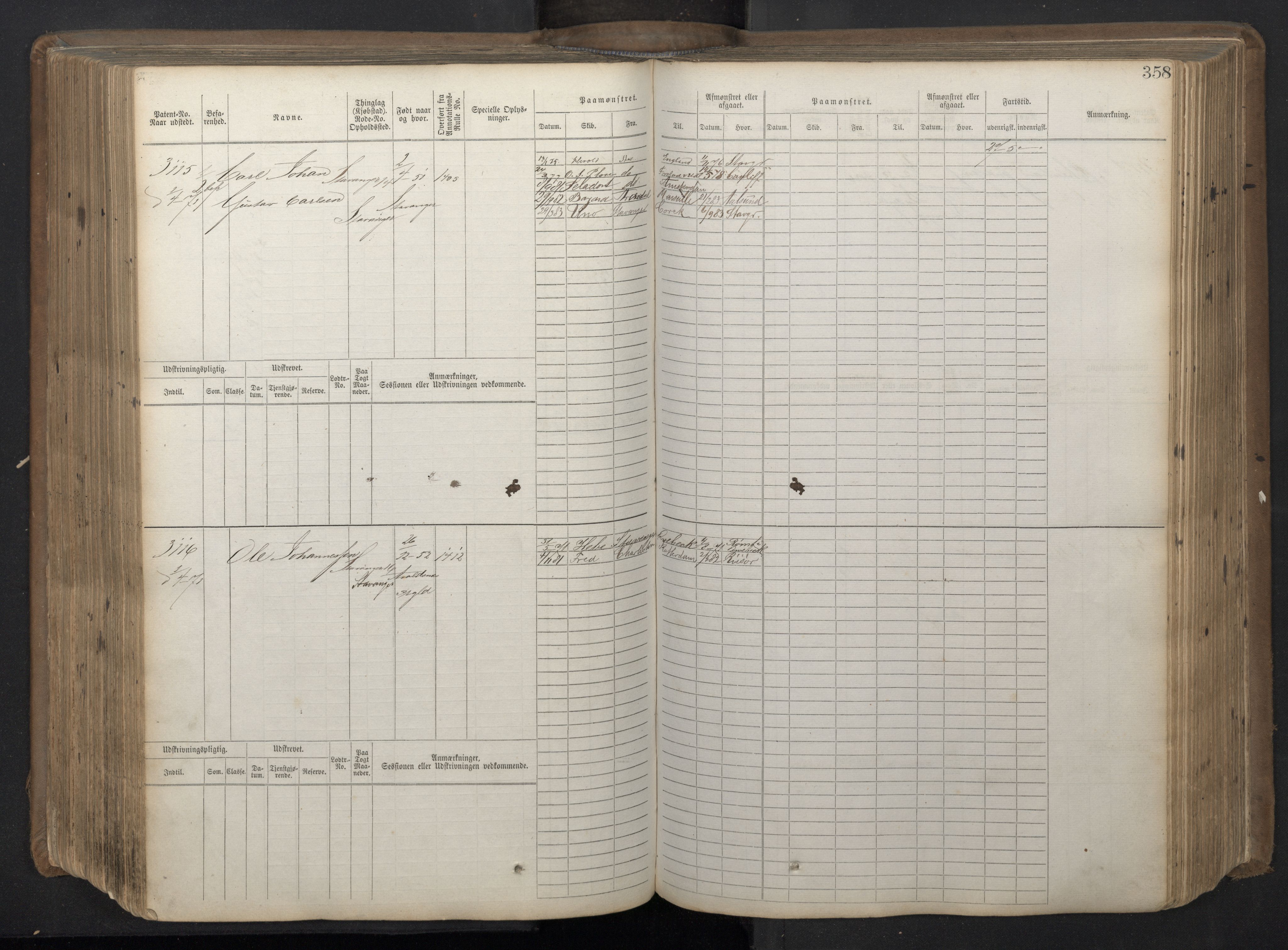 Stavanger sjømannskontor, AV/SAST-A-102006/F/Fb/Fbb/L0018: Sjøfartshovedrulle patnentnr. 2402-3602 (dublett), 1869, p. 362