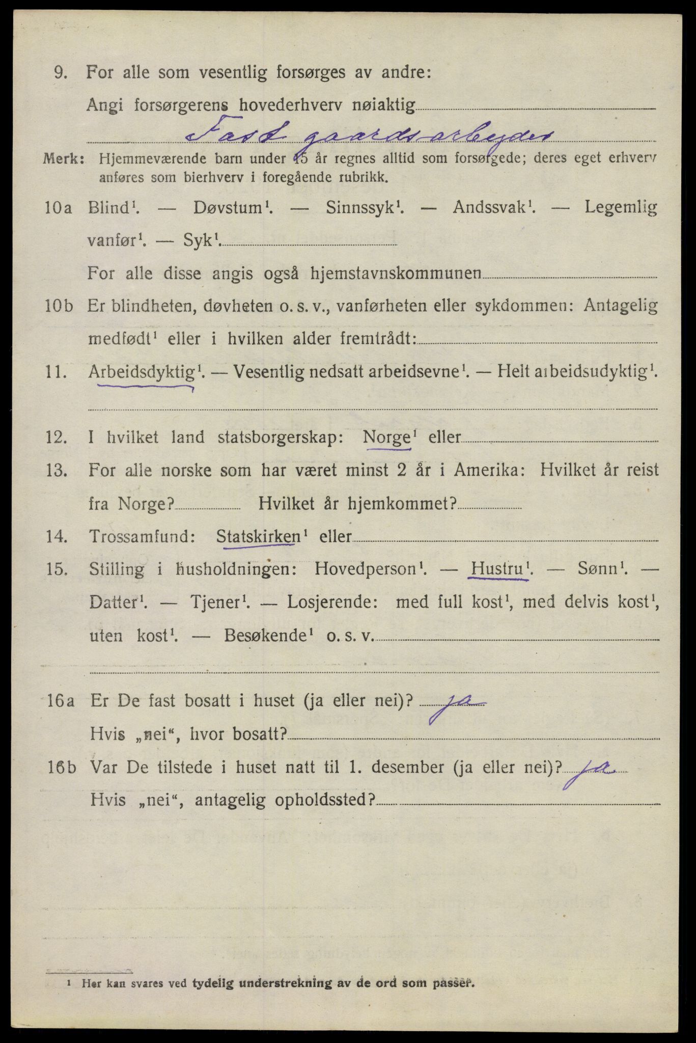 SAO, 1920 census for Nes, 1920, p. 7103