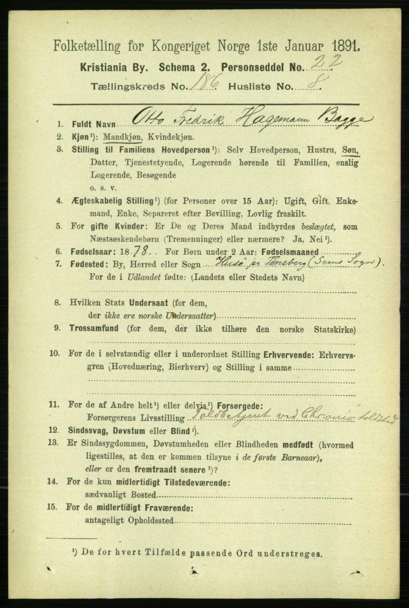 RA, 1891 census for 0301 Kristiania, 1891, p. 111705