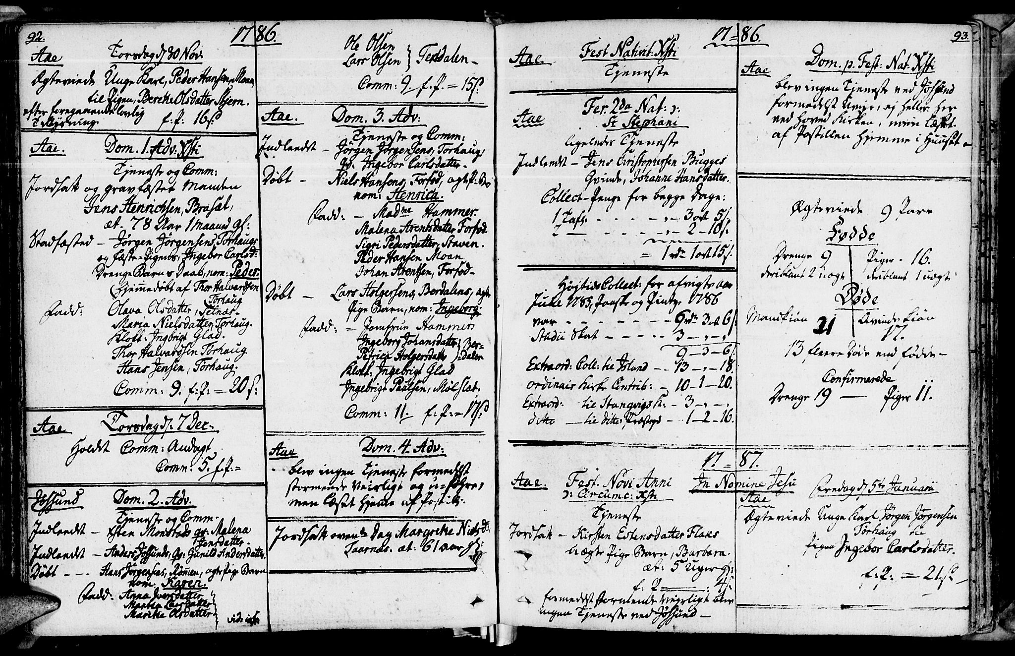 Ministerialprotokoller, klokkerbøker og fødselsregistre - Sør-Trøndelag, SAT/A-1456/655/L0673: Parish register (official) no. 655A02, 1780-1801, p. 92-93