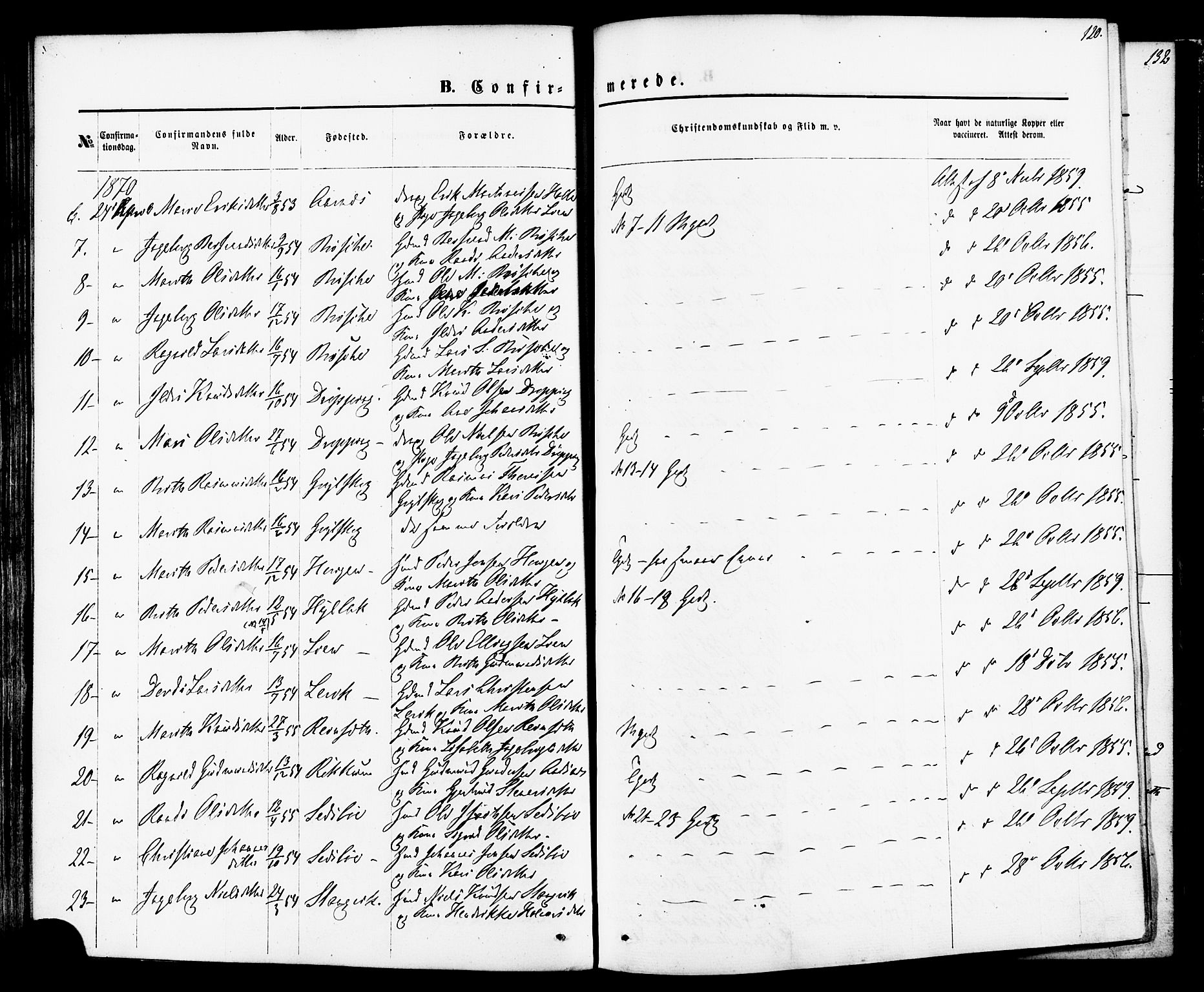 Ministerialprotokoller, klokkerbøker og fødselsregistre - Møre og Romsdal, AV/SAT-A-1454/592/L1027: Parish register (official) no. 592A05, 1865-1878, p. 120