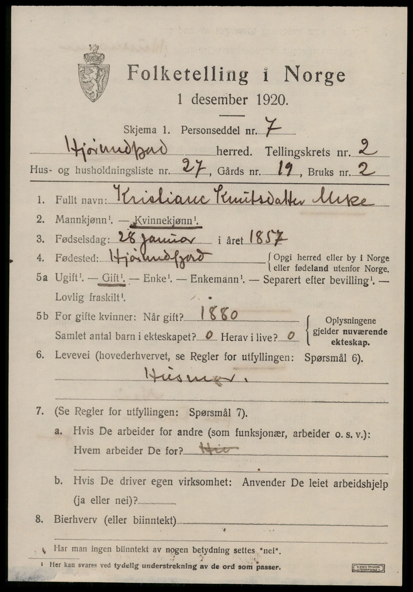 SAT, 1920 census for Hjørundfjord, 1920, p. 1151