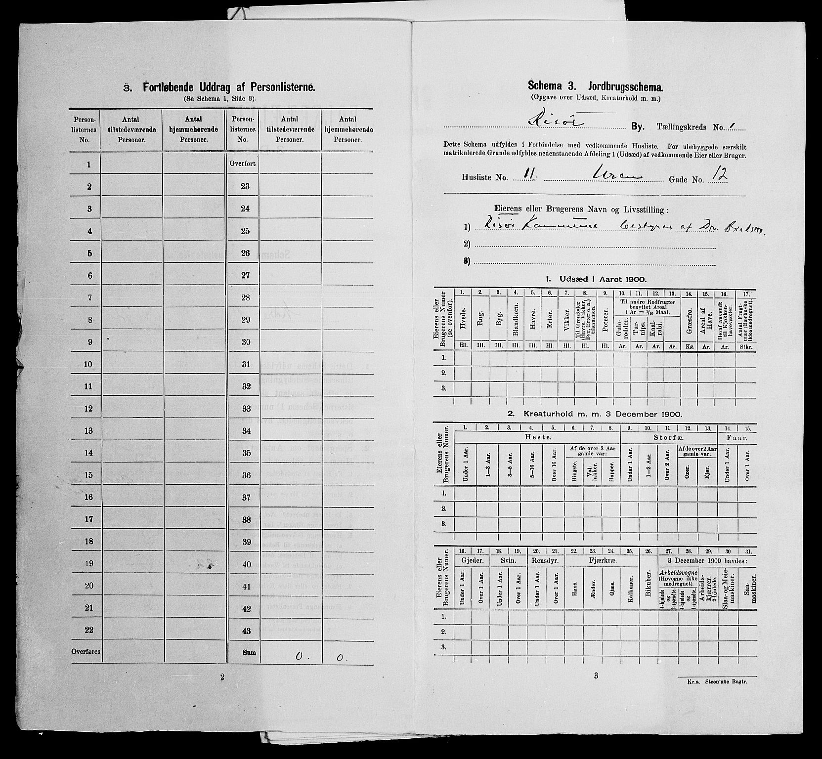 SAK, 1900 census for Risør, 1900, p. 28