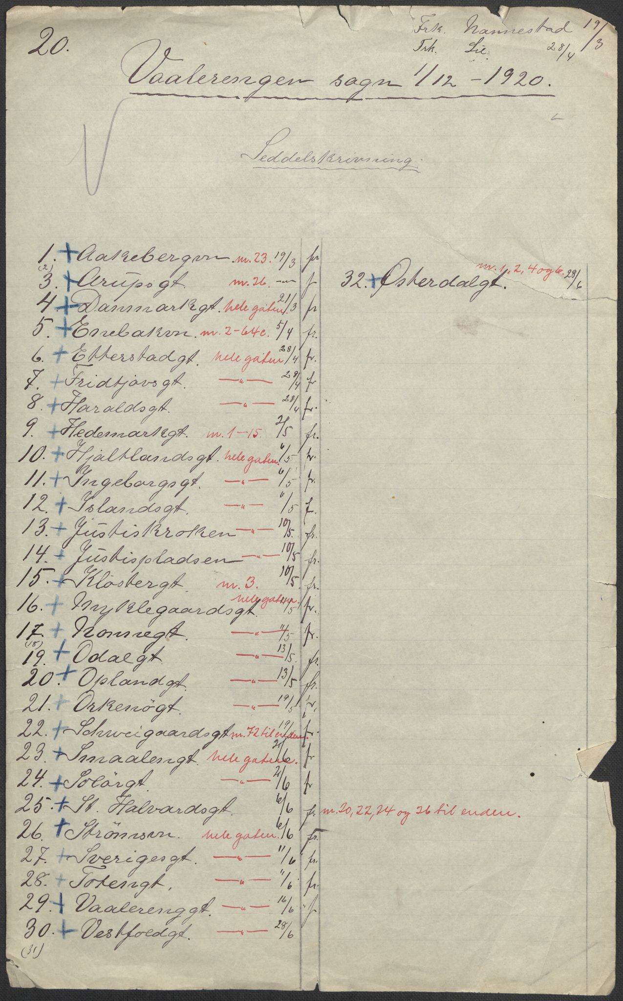 SAO, 1920 census for Kristiania, 1920, p. 70