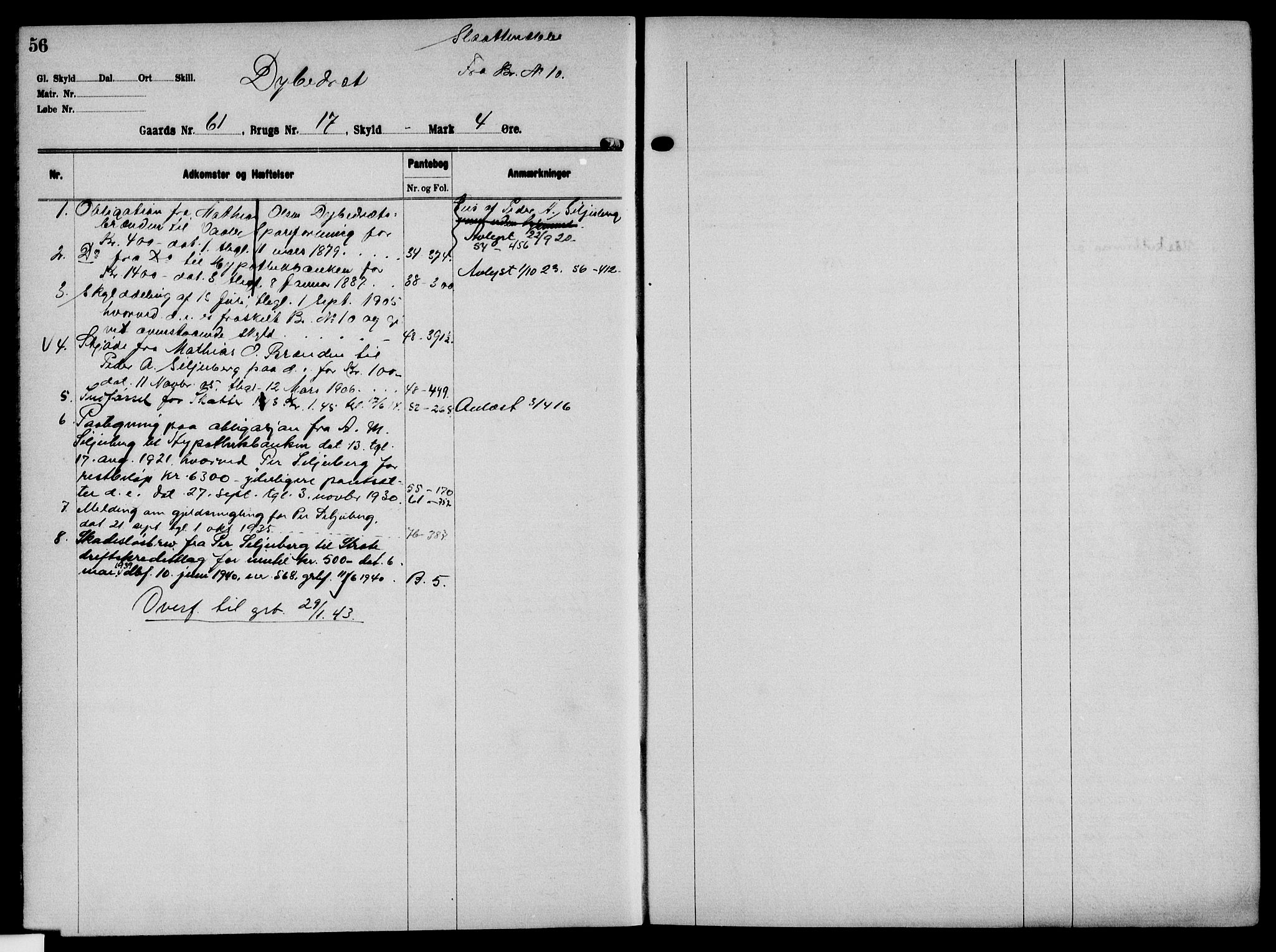 Solør tingrett, AV/SAH-TING-008/H/Ha/Hak/L0005: Mortgage register no. V, 1900-1935, p. 56