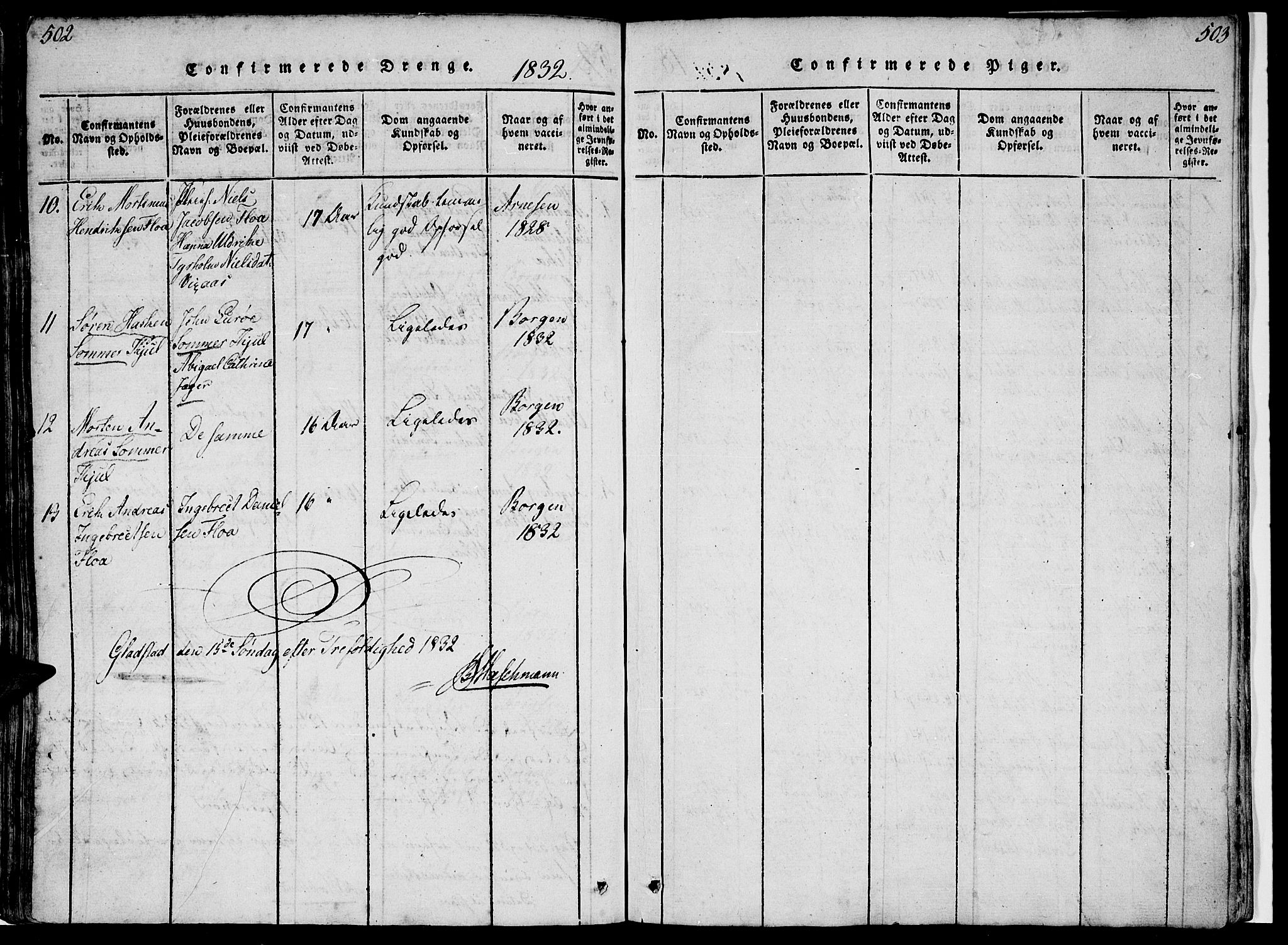 Ministerialprotokoller, klokkerbøker og fødselsregistre - Nordland, AV/SAT-A-1459/816/L0239: Parish register (official) no. 816A05, 1820-1845, p. 502-503