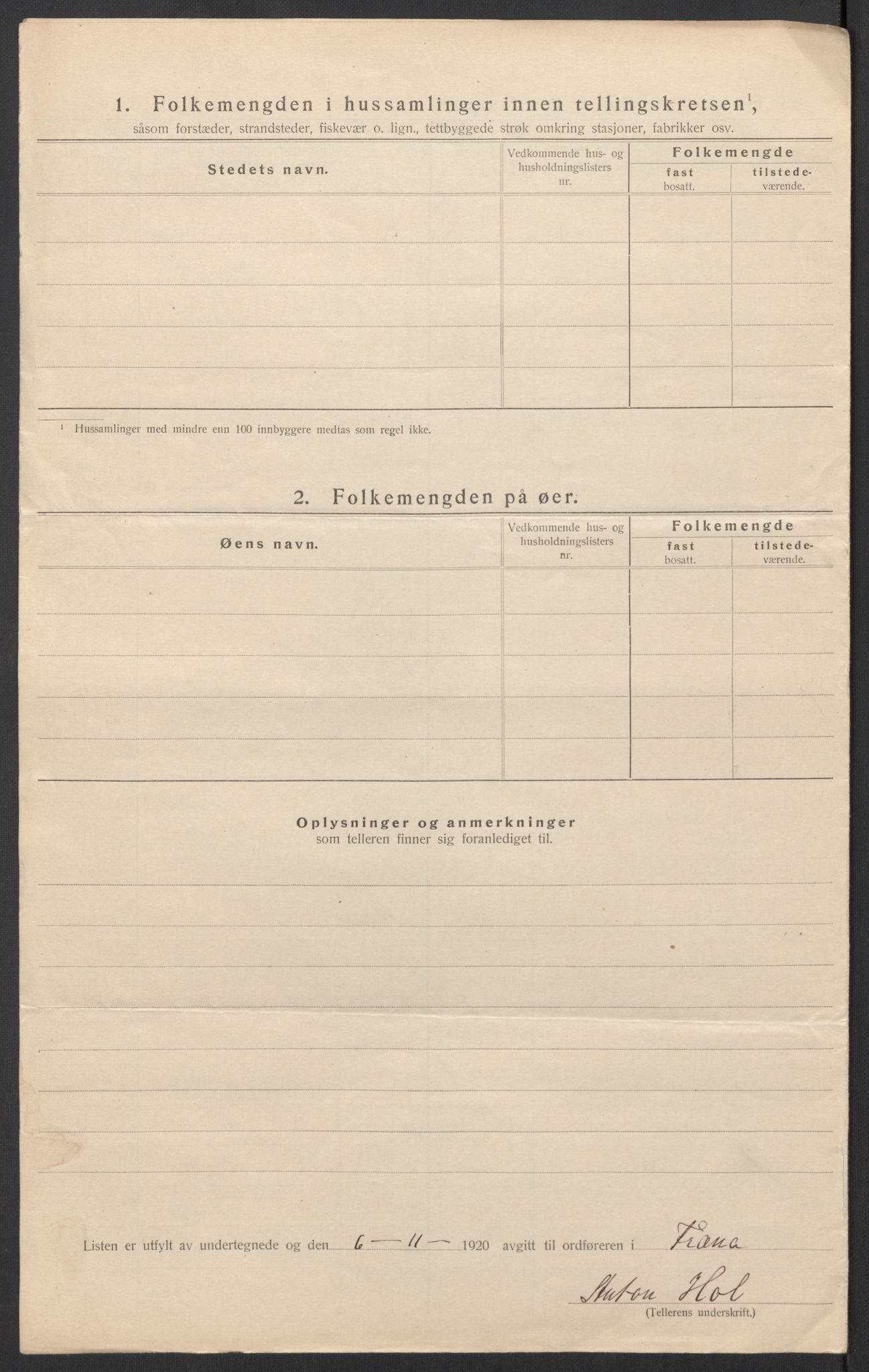 SAT, 1920 census for Fræna, 1920, p. 35