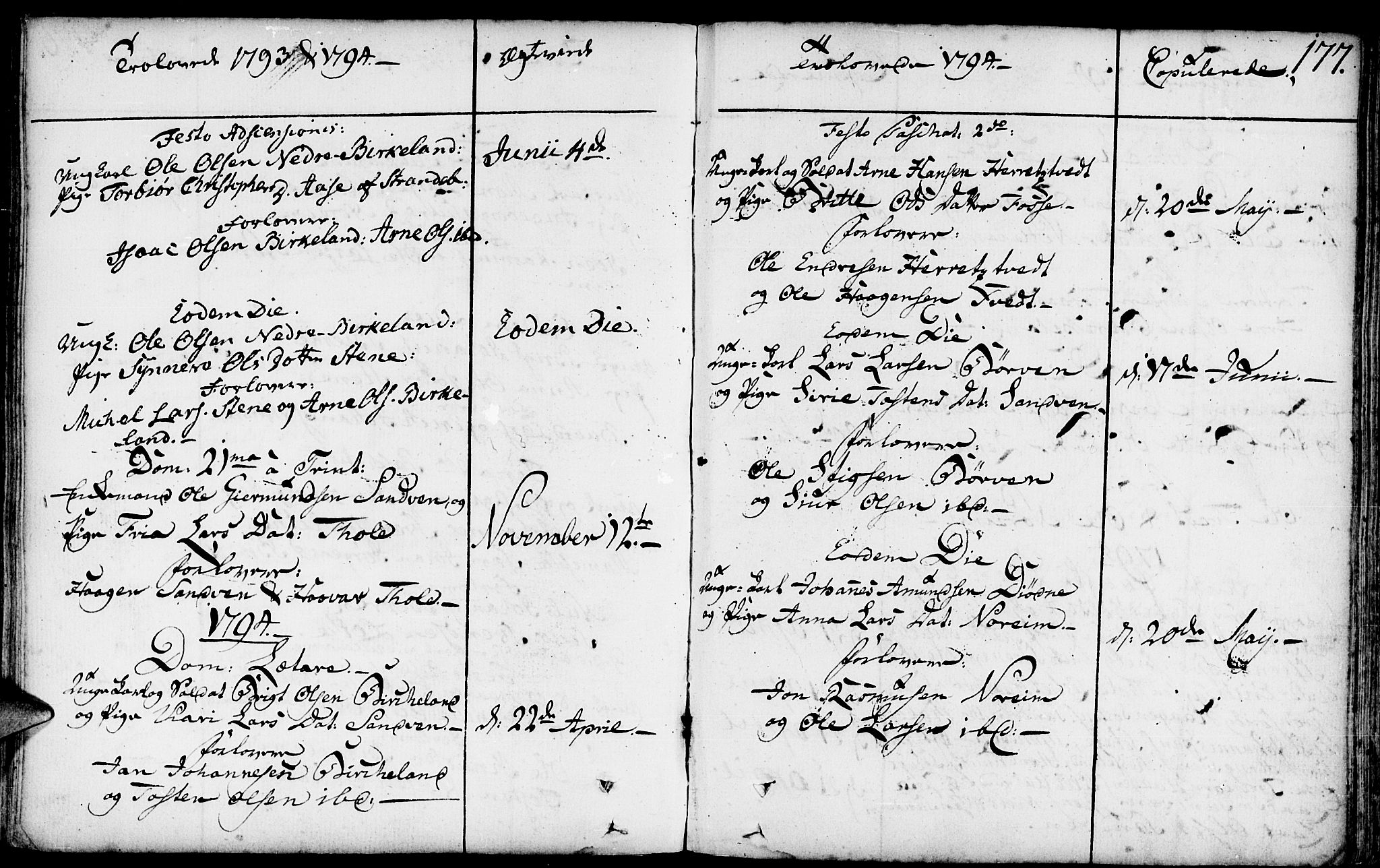 Kvam sokneprestembete, SAB/A-76201/H/Haa: Parish register (official) no. A 3, 1743-1795, p. 177