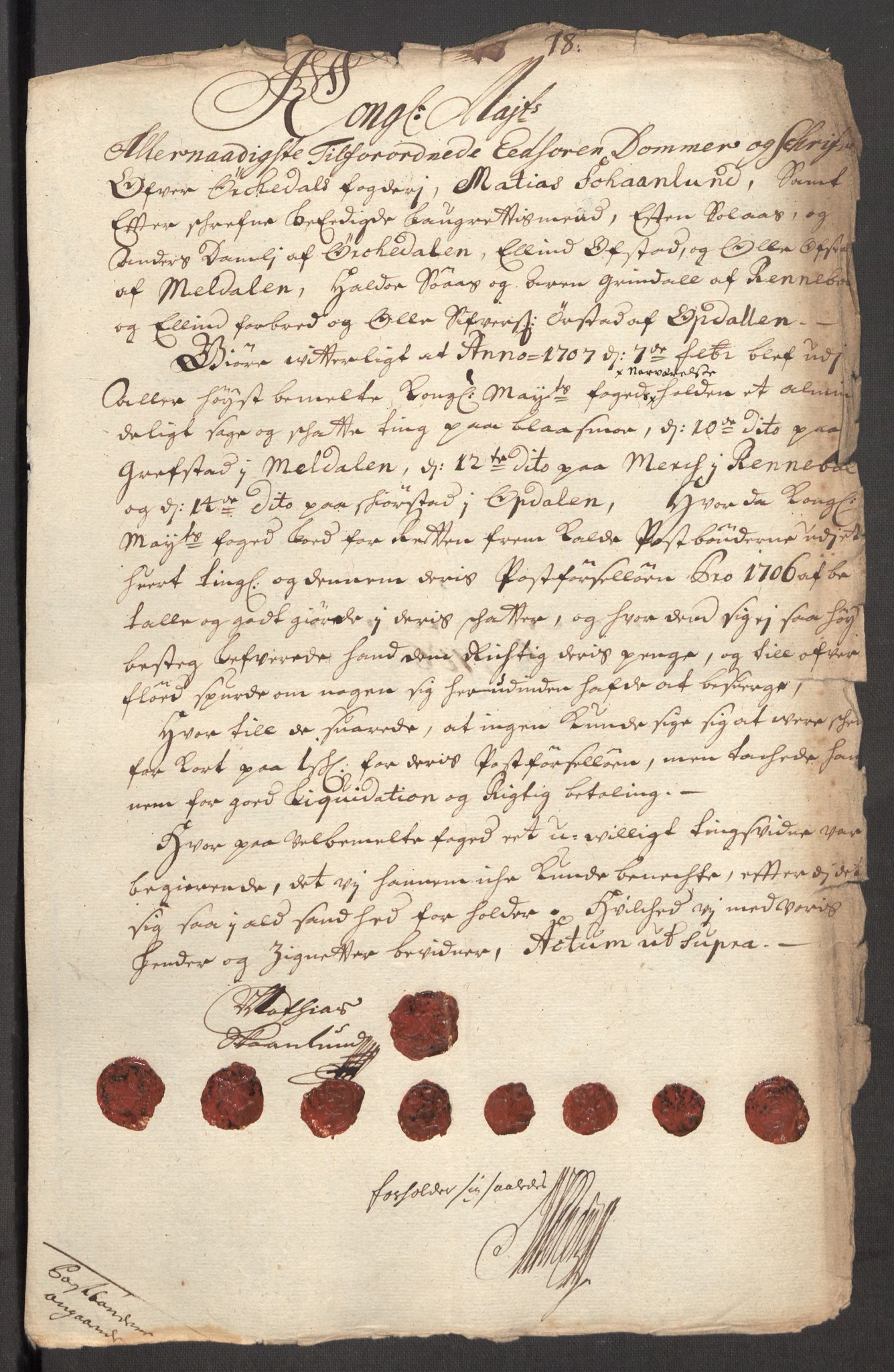 Rentekammeret inntil 1814, Reviderte regnskaper, Fogderegnskap, AV/RA-EA-4092/R60/L3956: Fogderegnskap Orkdal og Gauldal, 1706, p. 175