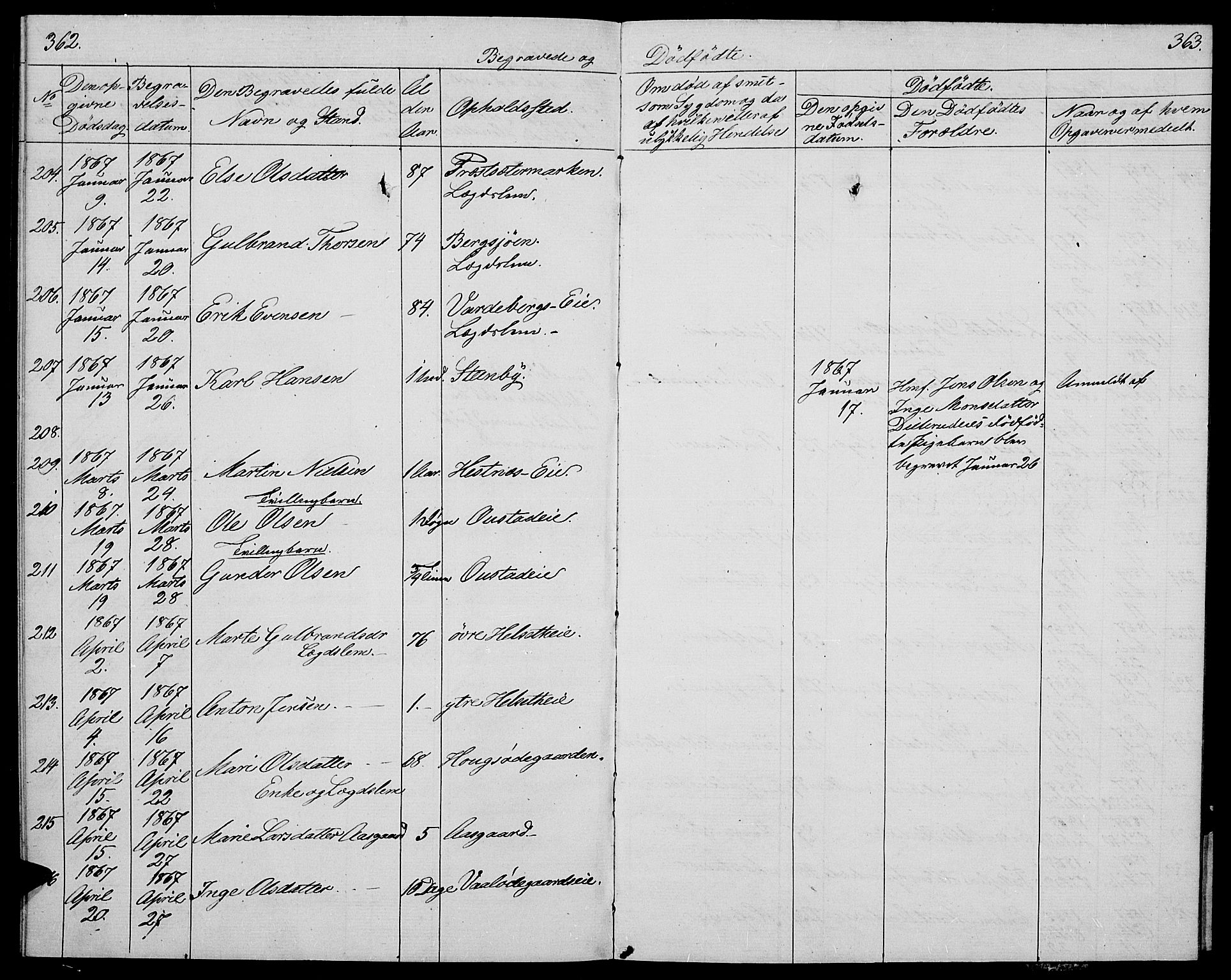 Stange prestekontor, SAH/PREST-002/L/L0004: Parish register (copy) no. 4, 1861-1869, p. 362-363